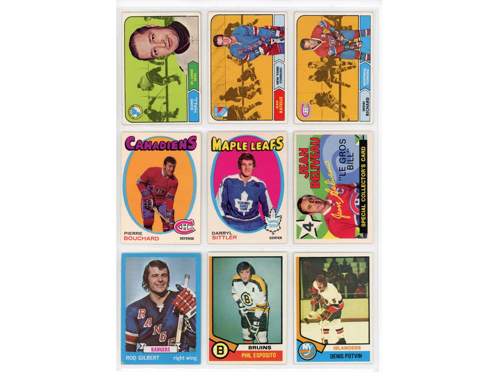 1968-75 Topps & O-Pee-Chee Hockey Card Lot: Offered is a Hockey Card Lot, consisting of Topps & O-Pee-Chee cards, 1968-75. Mostly commons throughout, approx. 150 cards. Some highlights include: Bobby Rousseau, Jean Ratelle, Henri Richard, Pierr