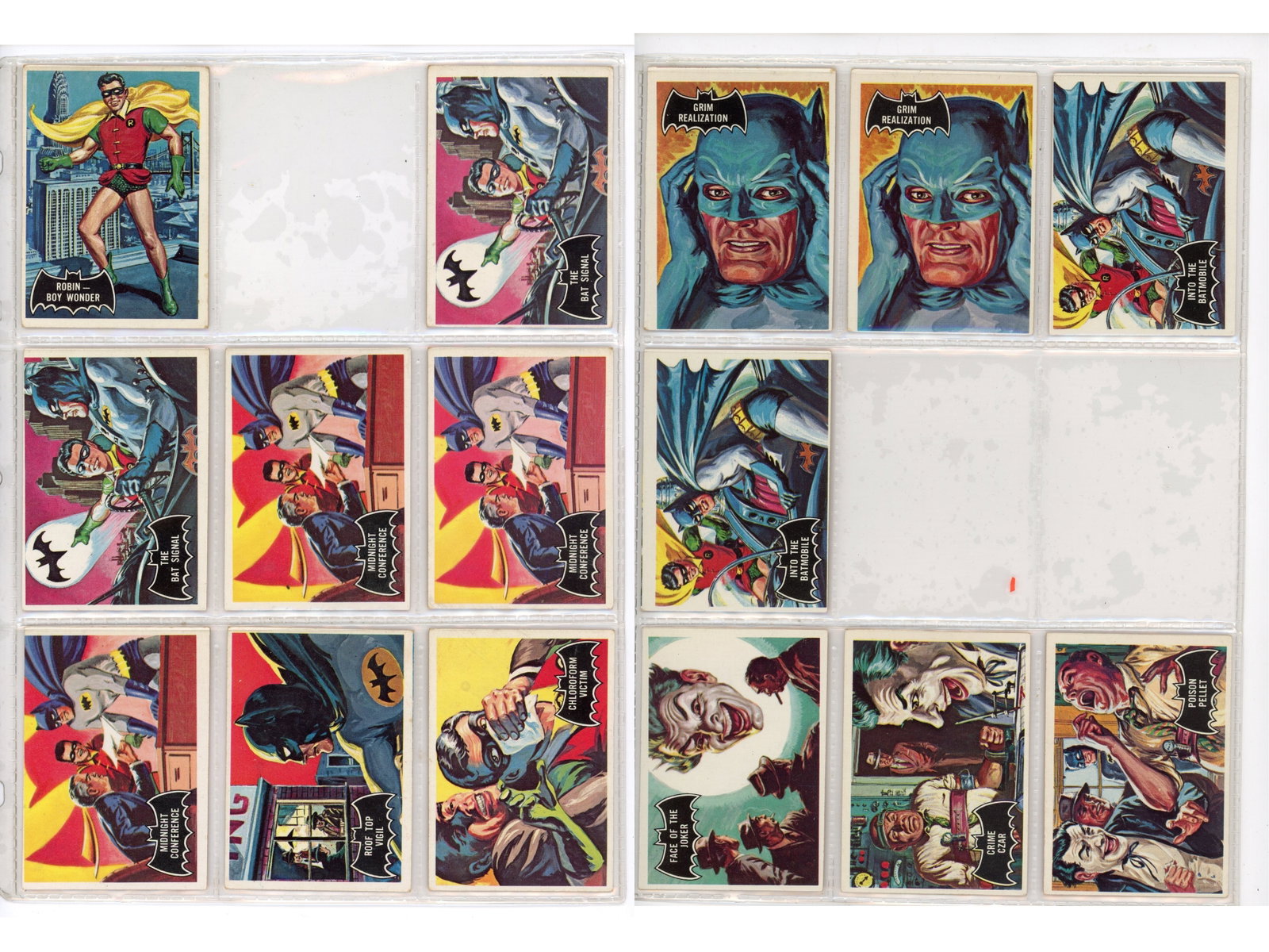 1966 Batman Black Bat Partial Card Set (1 of 8)