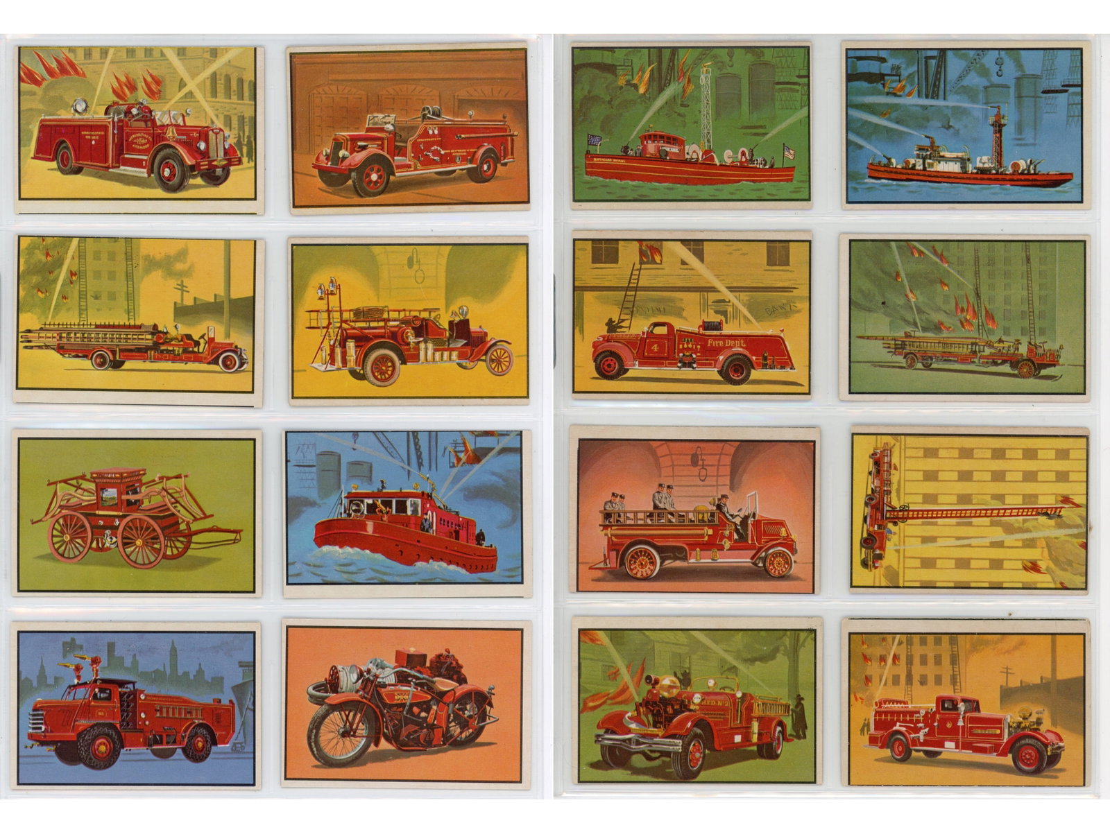 1953 Bowman Firefighters (3) Partial Sets - 5
