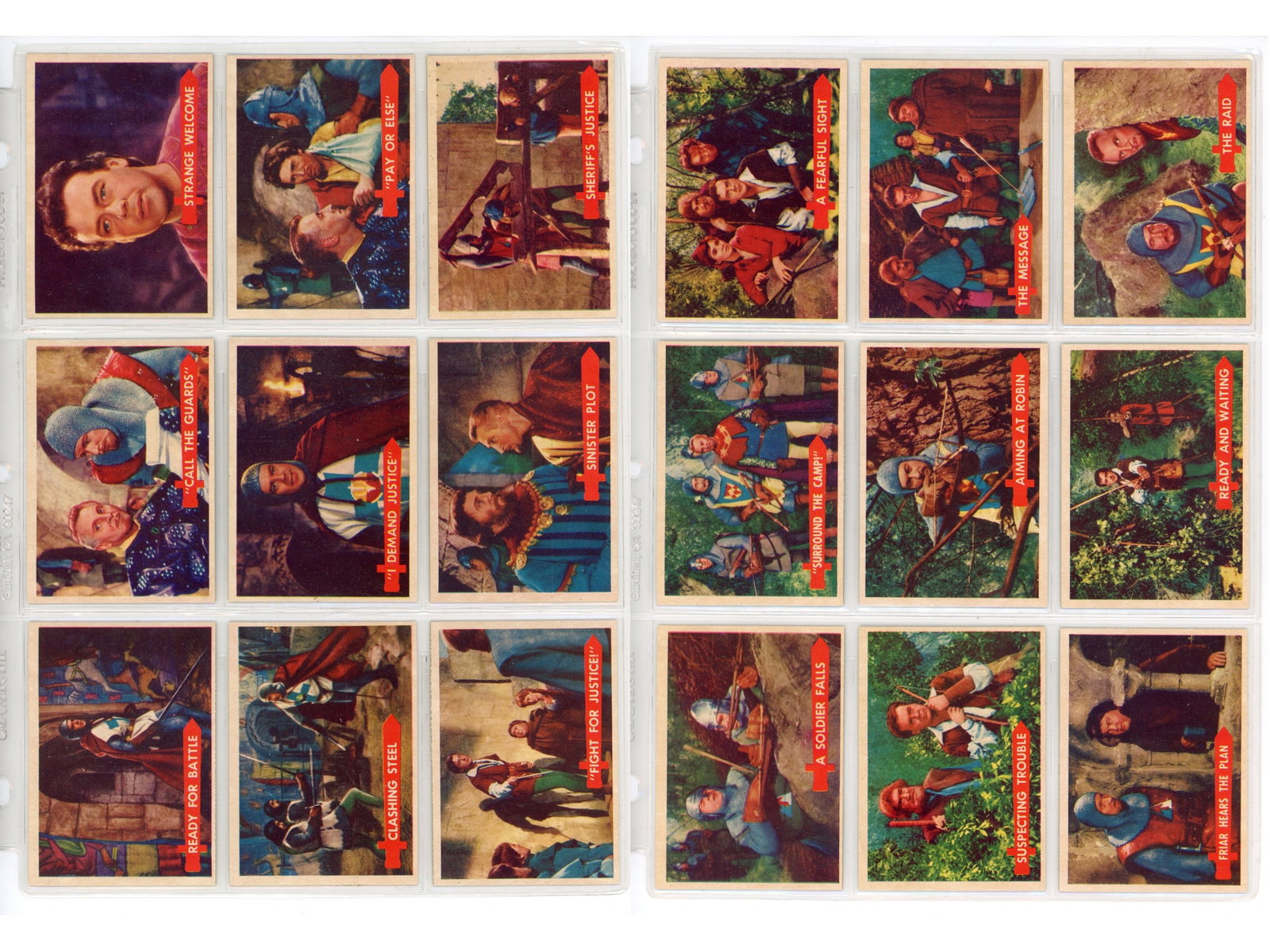 1957 Topps Robin Hood Complete Set: Complete 1957 The Topps Company Robin Hood set consisting of 60 cards. Ungraded. Shipping: Weiss Auctions offers full-service, in-house shipping for nearly all items in this auction. For a shipping qu