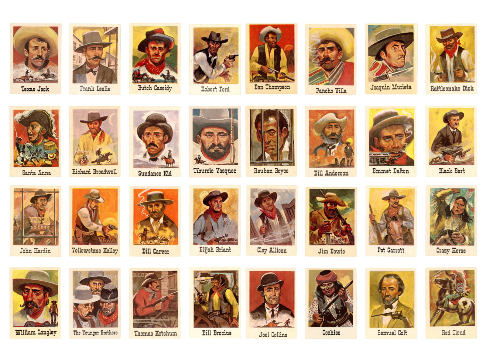 1966 Leaf "Good Guys and Bad Guys" Complete Set: Includes all 72 cards from the 1966 Leaf Good Guys and Bad Guys Card set Shipping: Weiss Auctions offers full-service, in-house shipping for nearly all items in this auction. For a shipping quote,
