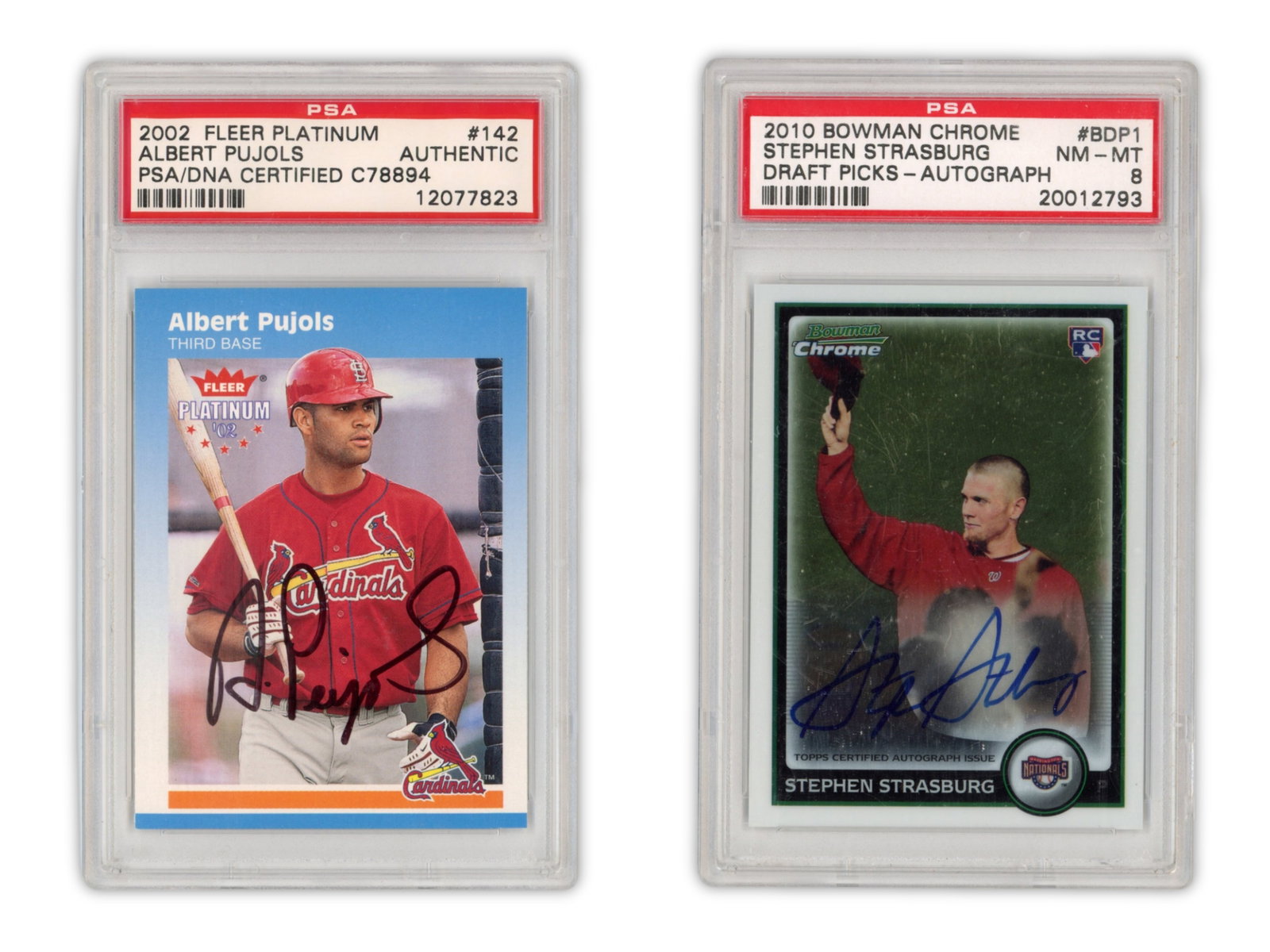 (4) Signed PSA Graded Baseball Cards - 3