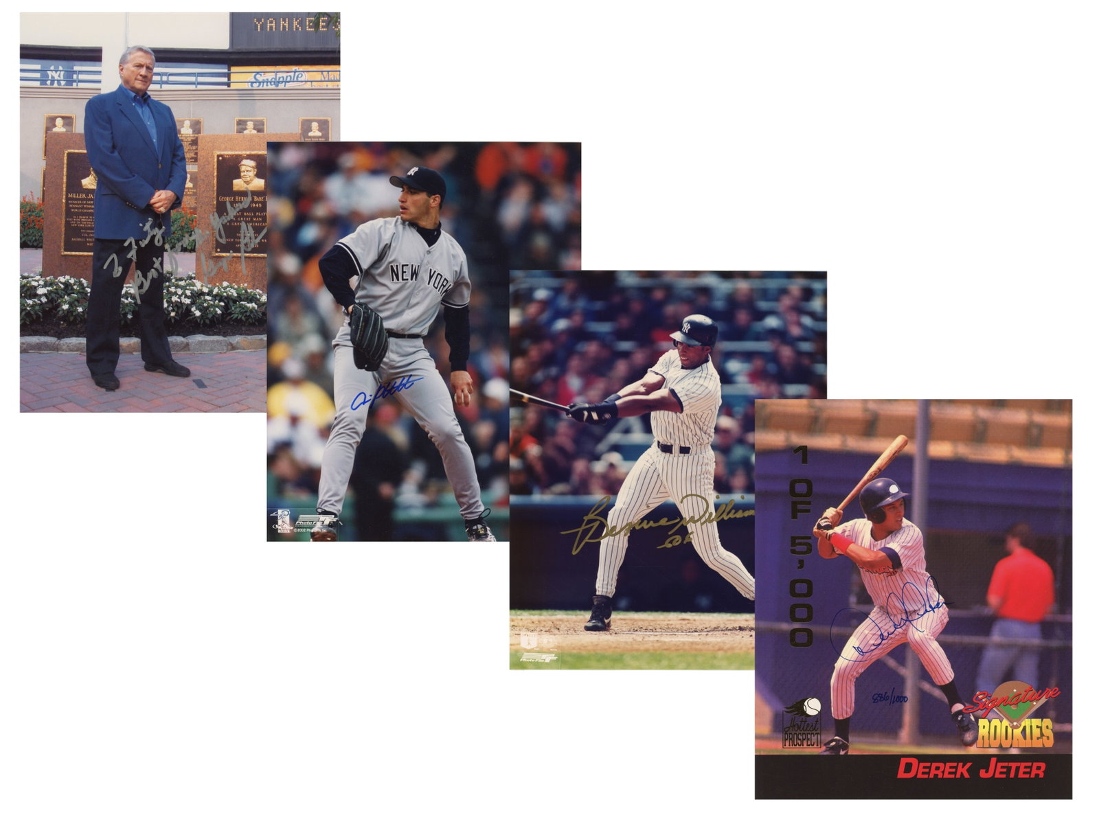 (430+) New York Yankees Autographs Collection: Large collection of more than 430 New York Yankees autographs dating primarily from the 1980s-1990s. Includes notable names such as Wade Boggs, Don Mattingly, Darryl Strawberry, George Steinbrenner, a