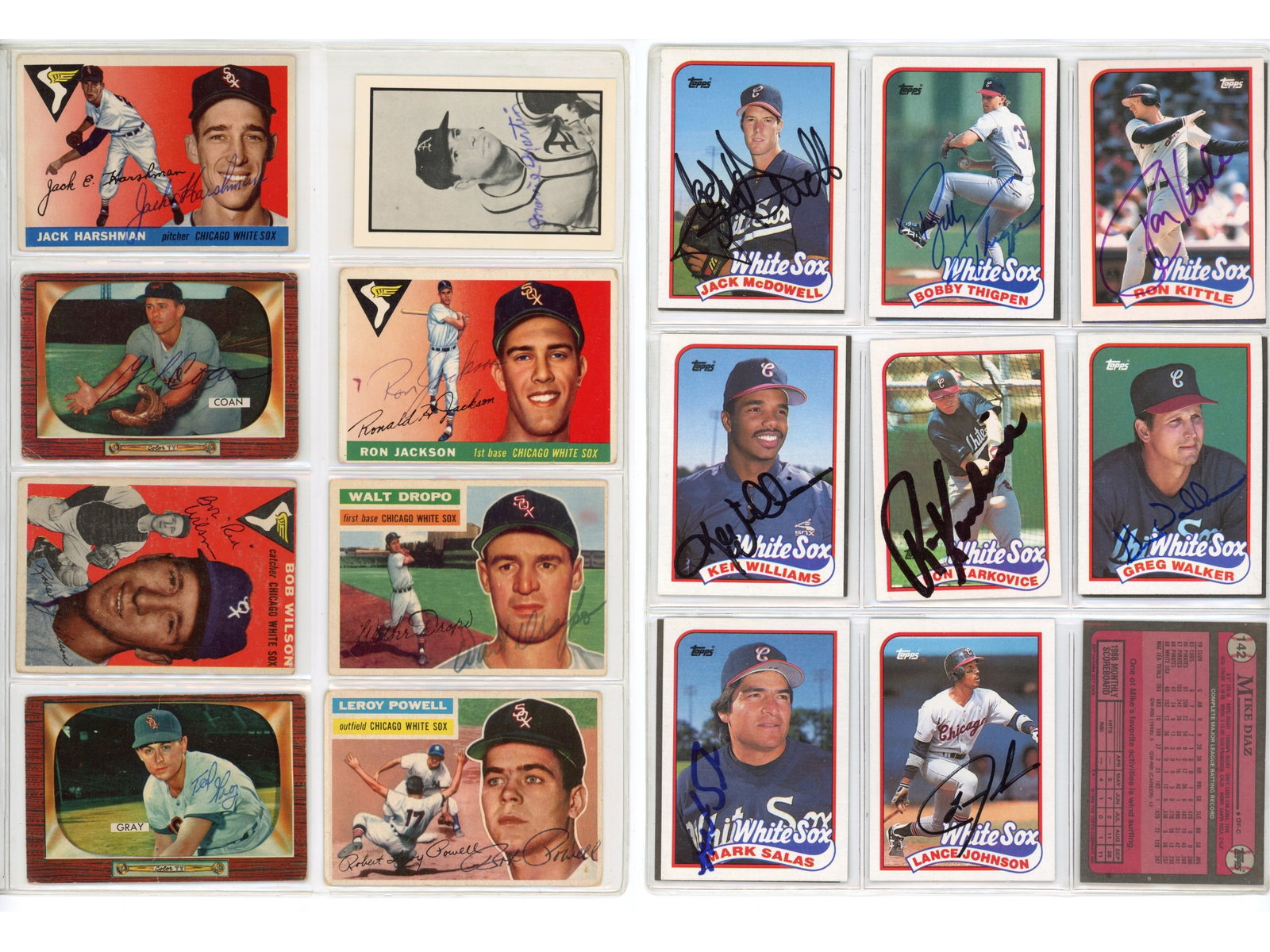 White Sox Signed Card Collection: Collection of approximately 350 Chicago White Sox signed baseball cards dating from the 1950s through the 1980s. None are authenticated but were obtained in person by the original owner. Shipping: