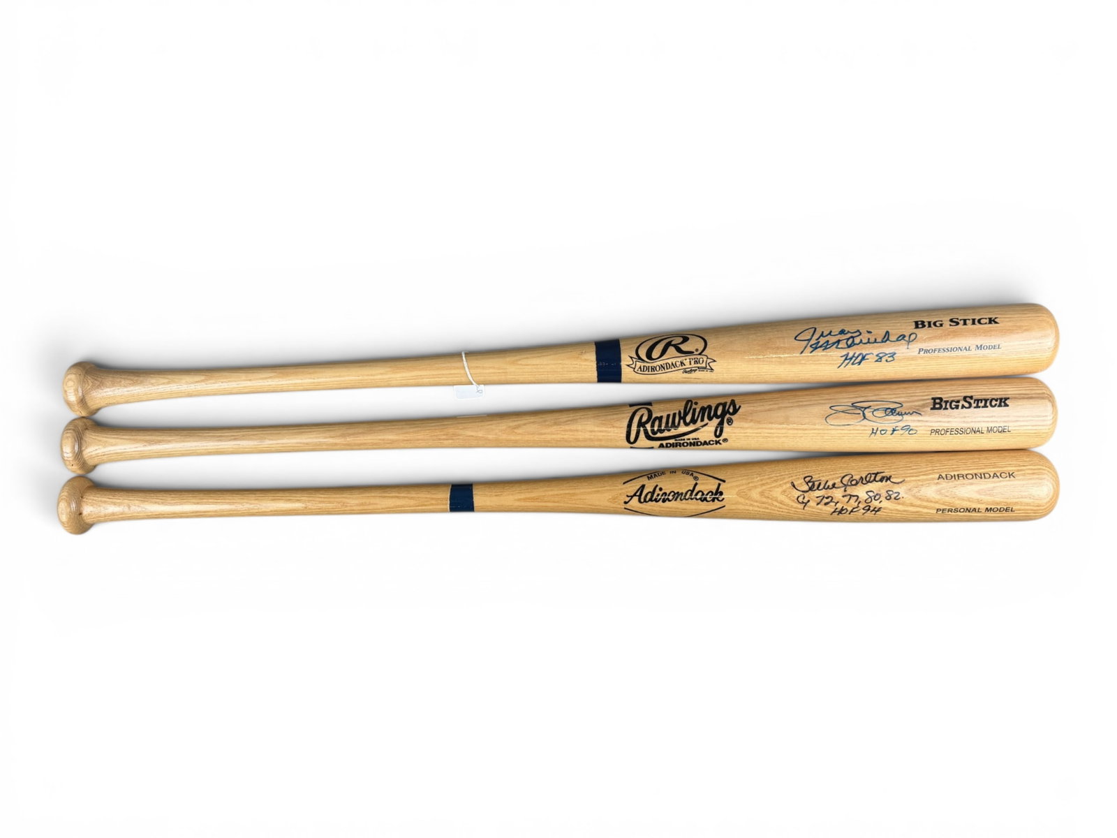 (3) HOF Signed Full Size Bats - JSA - 2