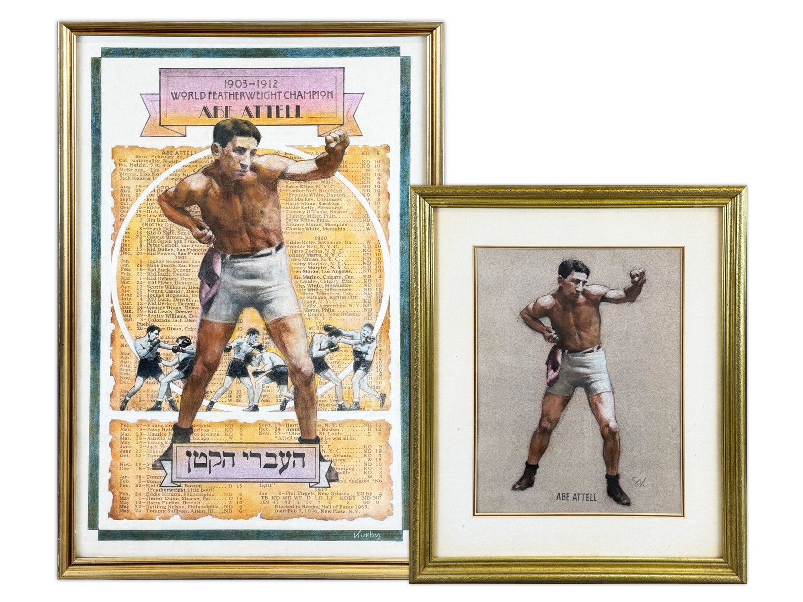 Sol Korby Abe Attell "Little Hebrew" with Archive (1 of 4)