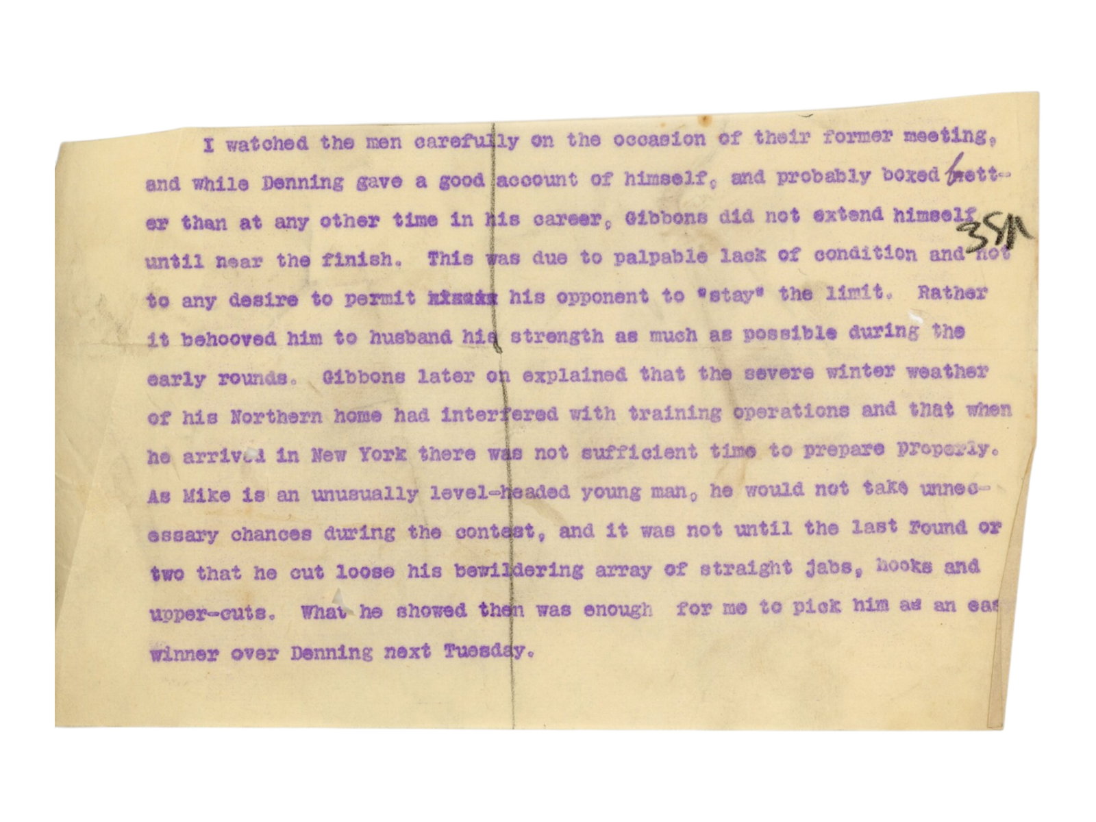 James J. Corbett Signed Manuscript - JSA - 10
