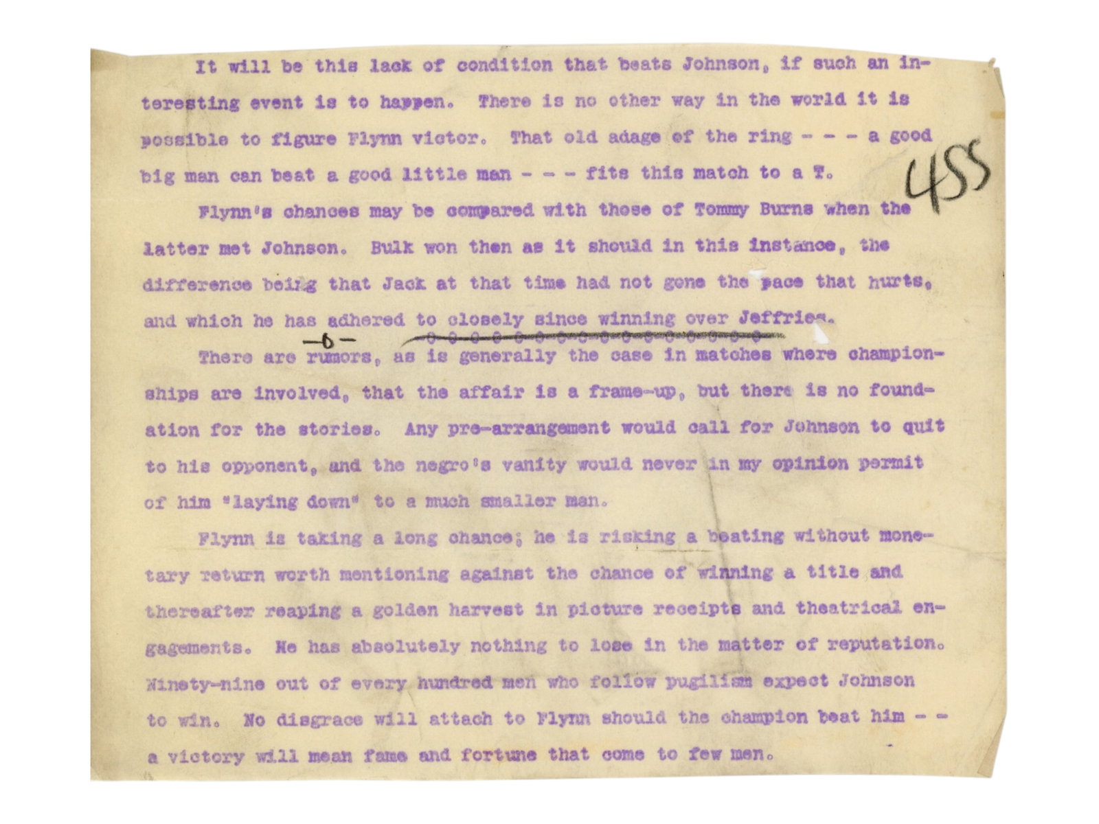 James J. Corbett Signed Manuscript - JSA - 11