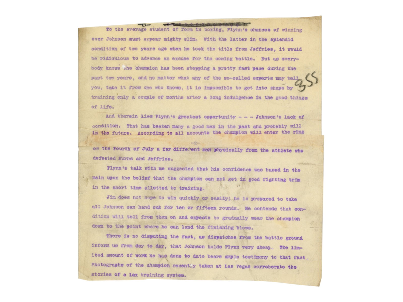 James J. Corbett Signed Manuscript - JSA - 13