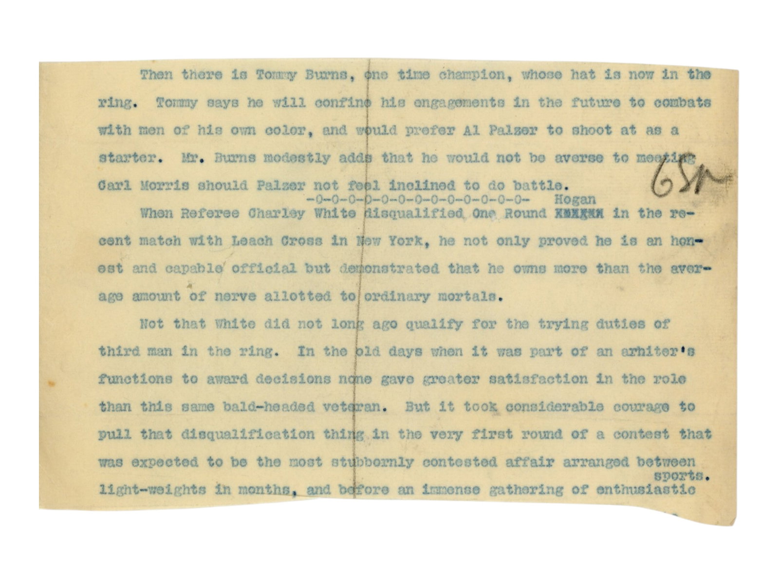 James J. Corbett Signed Manuscript - JSA - 14