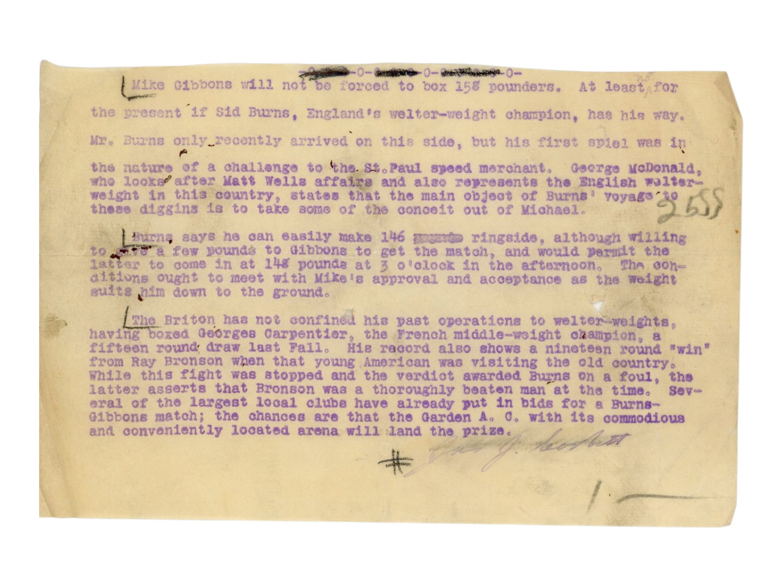 James J. Corbett Signed Manuscript - JSA - 3