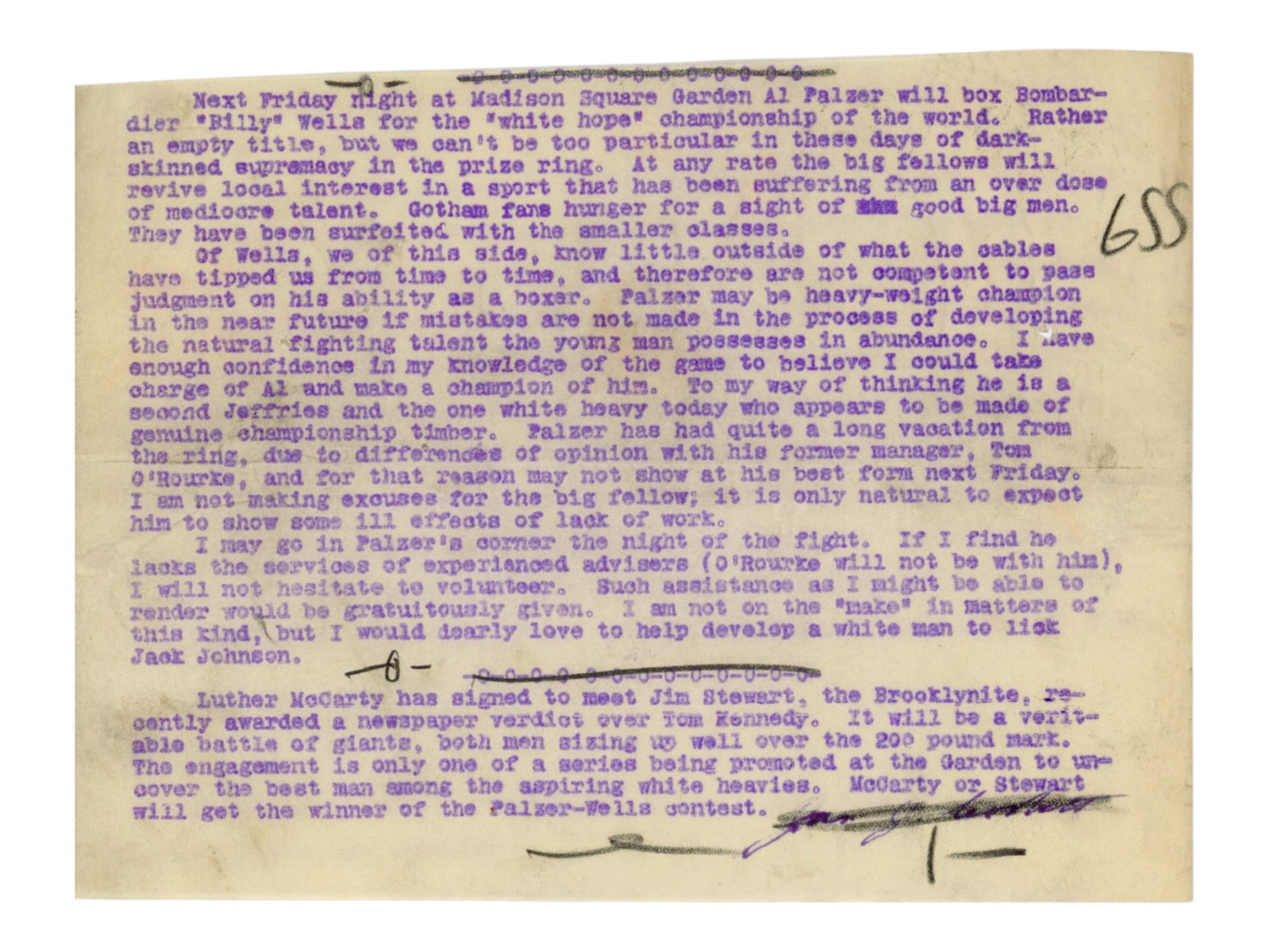 James J. Corbett Signed Manuscript - JSA - 4