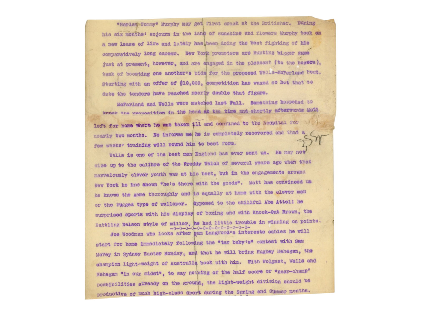 James J. Corbett Signed Manuscript - JSA - 6