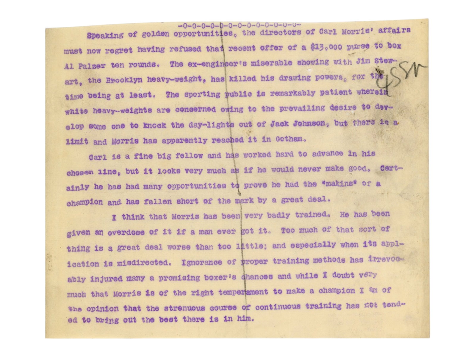 James J. Corbett Signed Manuscript - JSA - 7