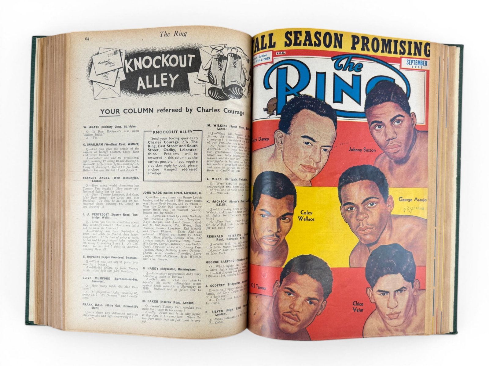 1952 Ring Magazine Bound Volume - 10