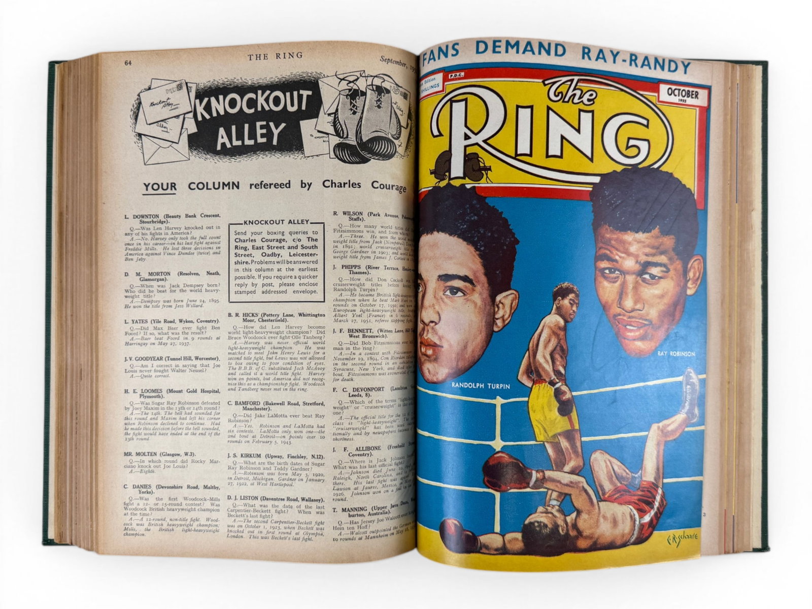 1952 Ring Magazine Bound Volume - 11