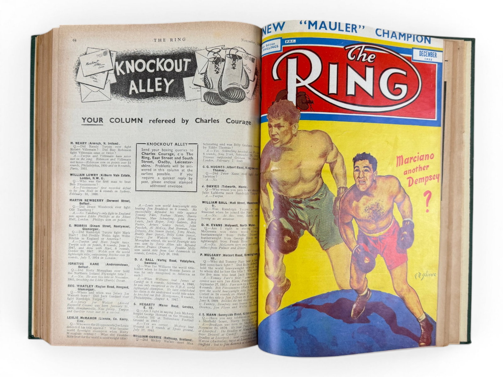 1952 Ring Magazine Bound Volume - 13