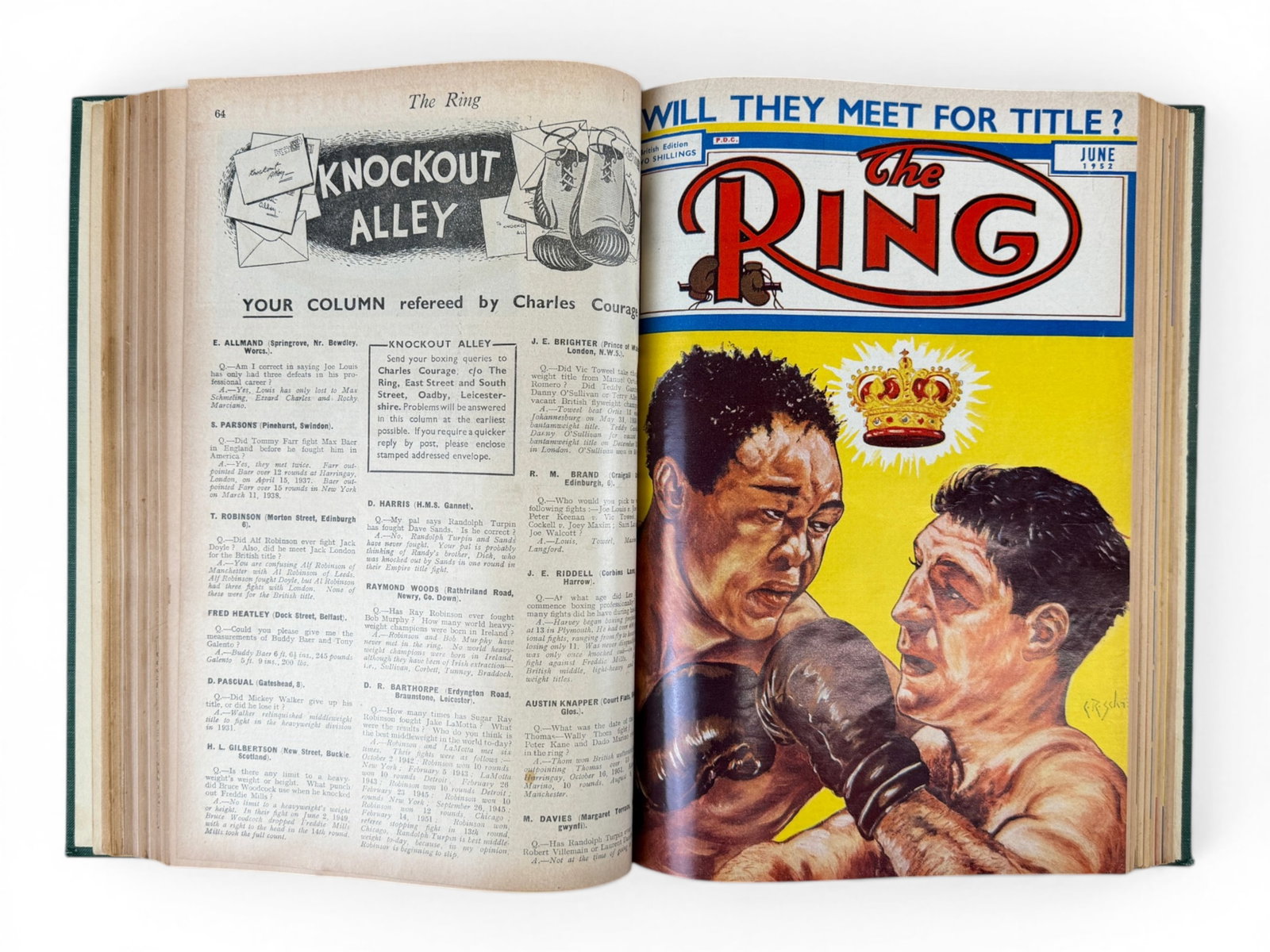 1952 Ring Magazine Bound Volume - 8
