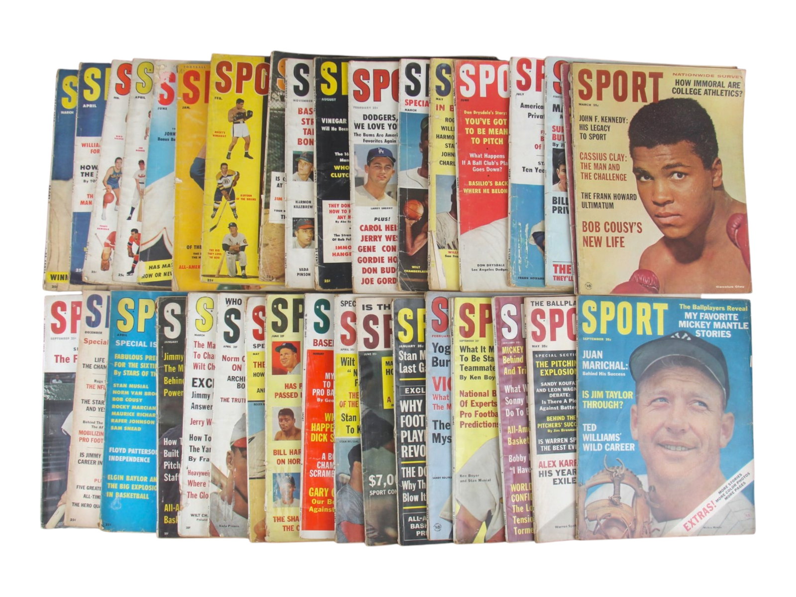 Collection of (34) Vintage 1950/60 Sport Magazines: Offered is a collection of (34) Vintage 1950/60 Sport Magazines. Includes 1954 - March, April 1955 - February, April, June 1956 - January, February, June, August 1959 - November 1960 - February, March