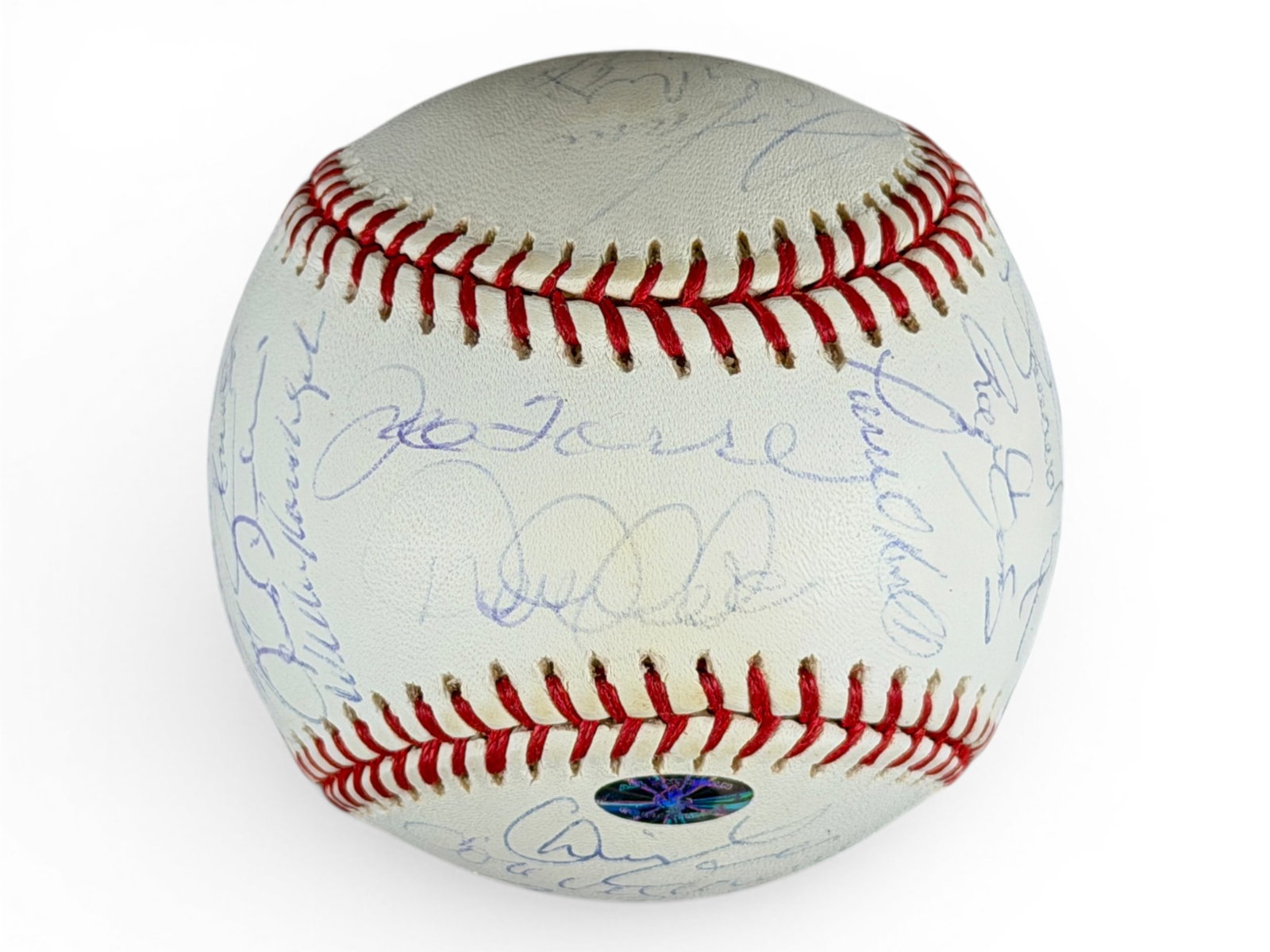 2000 NY Yankees Team Signed Baseball: Offered is limited edition 117/126, Official 2000 World Series Rawlings Baseball featuring approx. 29 signatures including Joe Torre, Derek Jeter, Paul O'Neill, Willie Randolph, Mel Stottlemyre, Doc G