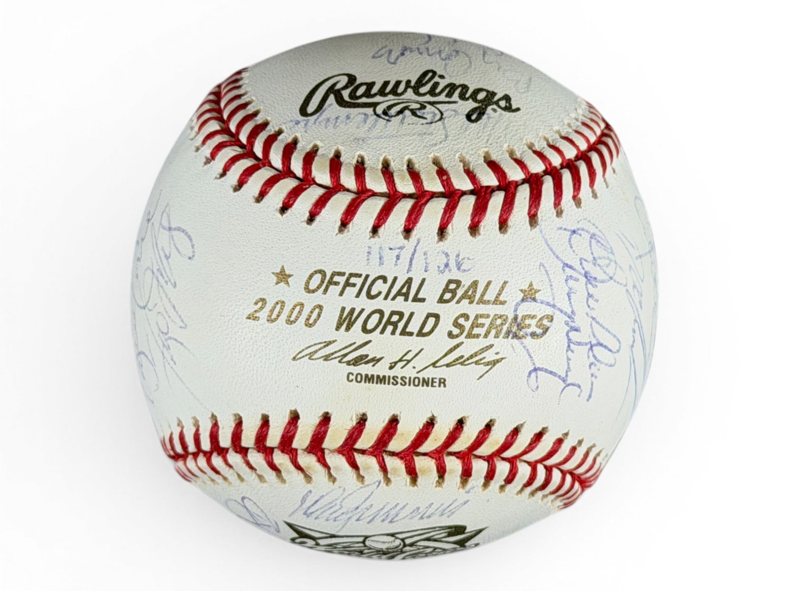 2000 NY Yankees Team Signed Baseball - 6