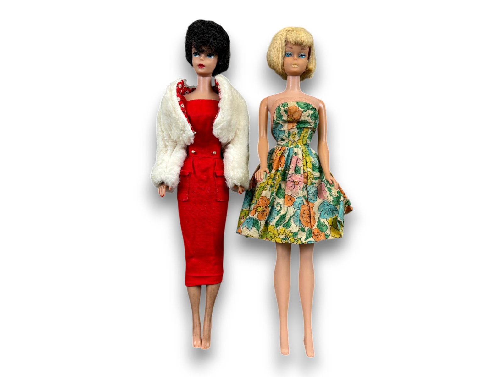 (2) Barbie Dolls: Group including Brunette Bubble Cut and American Girl Barbie. Circa 1960s. Shipping: Weiss Auctions offers full-service, in-house shipping for nearly all items in this auction. For a shipping quote, p