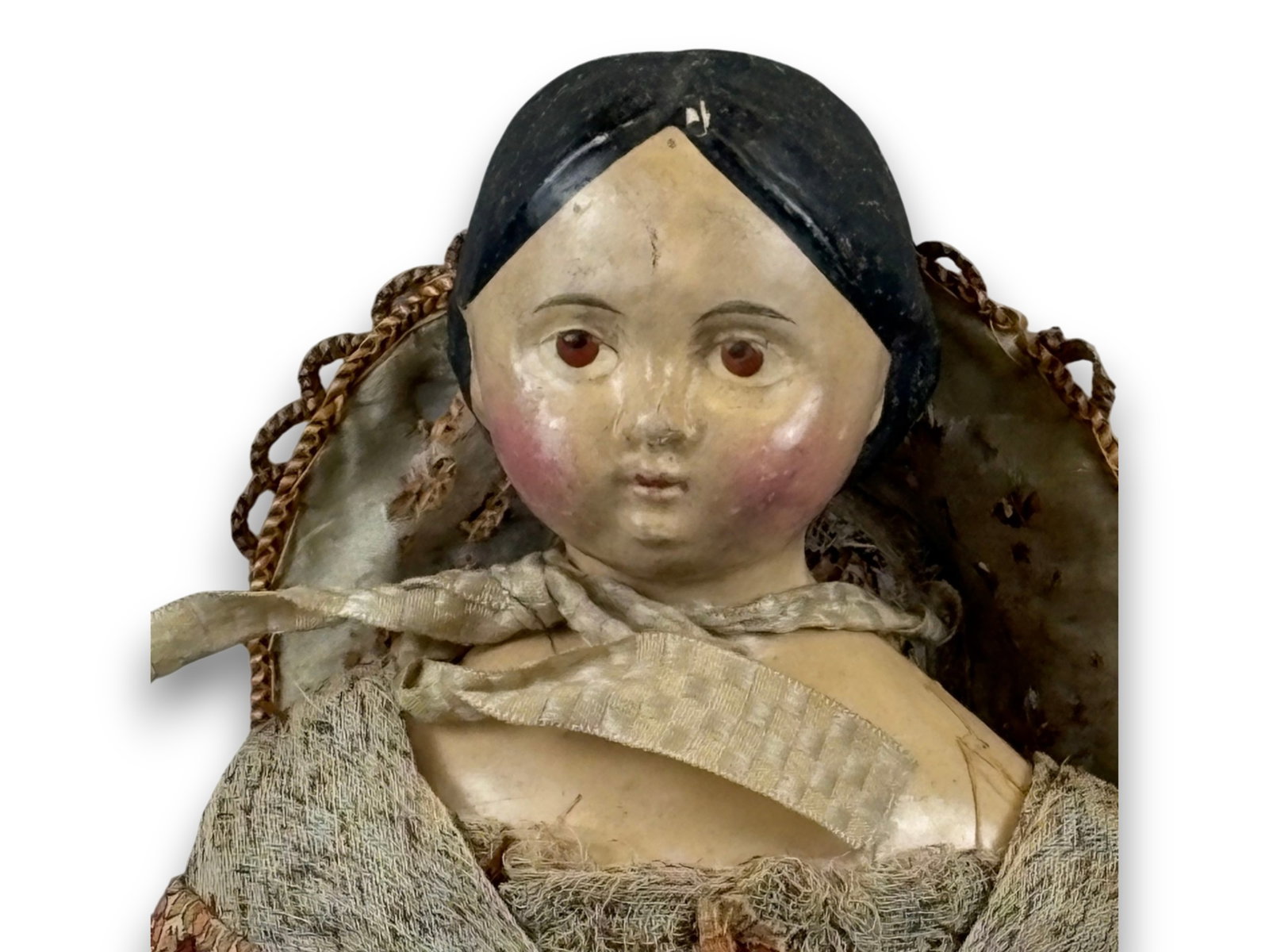 (2) Papier Mache Dolls - 3