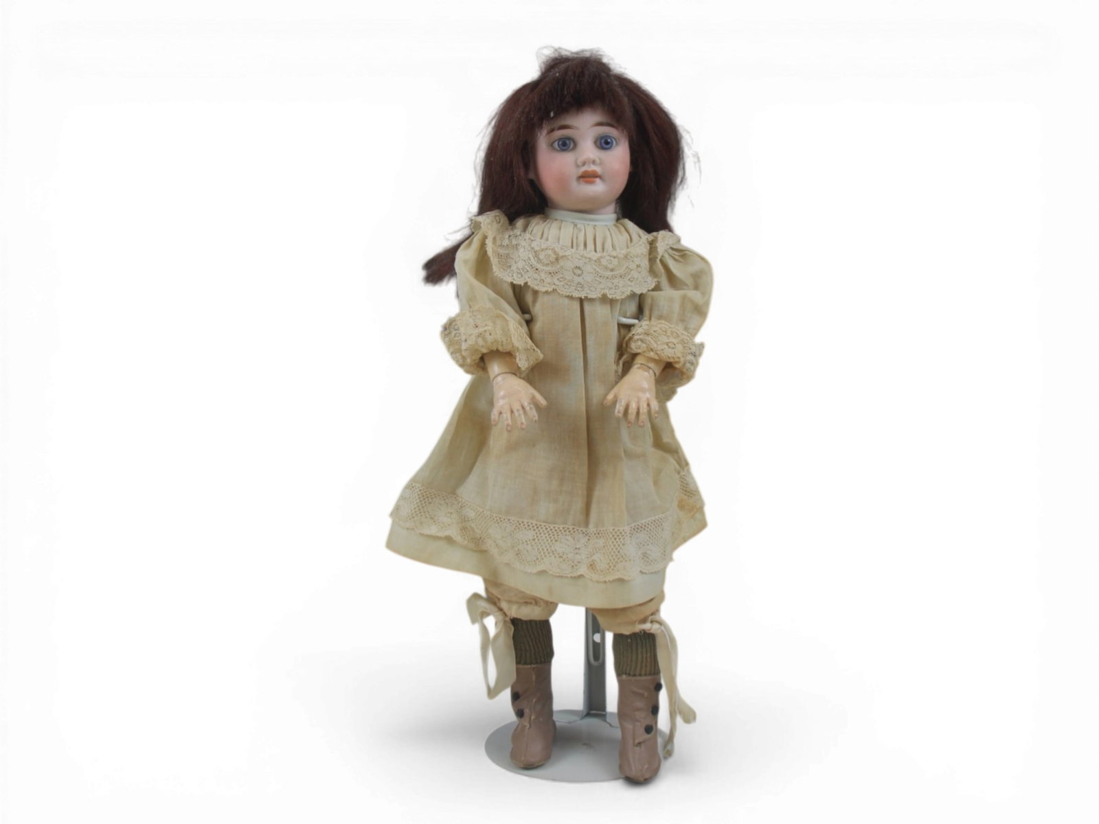 Armand Marseille 1894 Bisque Doll: 16 inch bisque socket head on fully jointed composition body. Circa 1894. Shipping: Weiss Auctions offers full-service, in-house shipping for nearly all items in this auction. For a shipping quote, pl