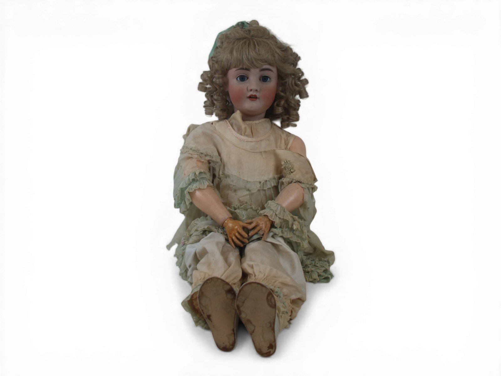 German Bisque Doll Marked 4711: 35 inch German bisque socket head on fully jointed composition body. Marked Made in Germany 4711. Circa 1900. Shipping: Weiss Auctions offers full-service, in-house shipping for nearly all items in th