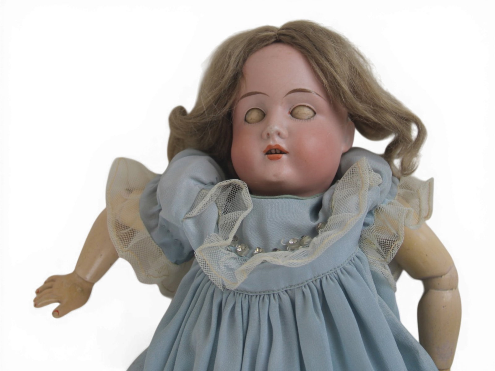 (2) German Bisque Head Dolls - 5