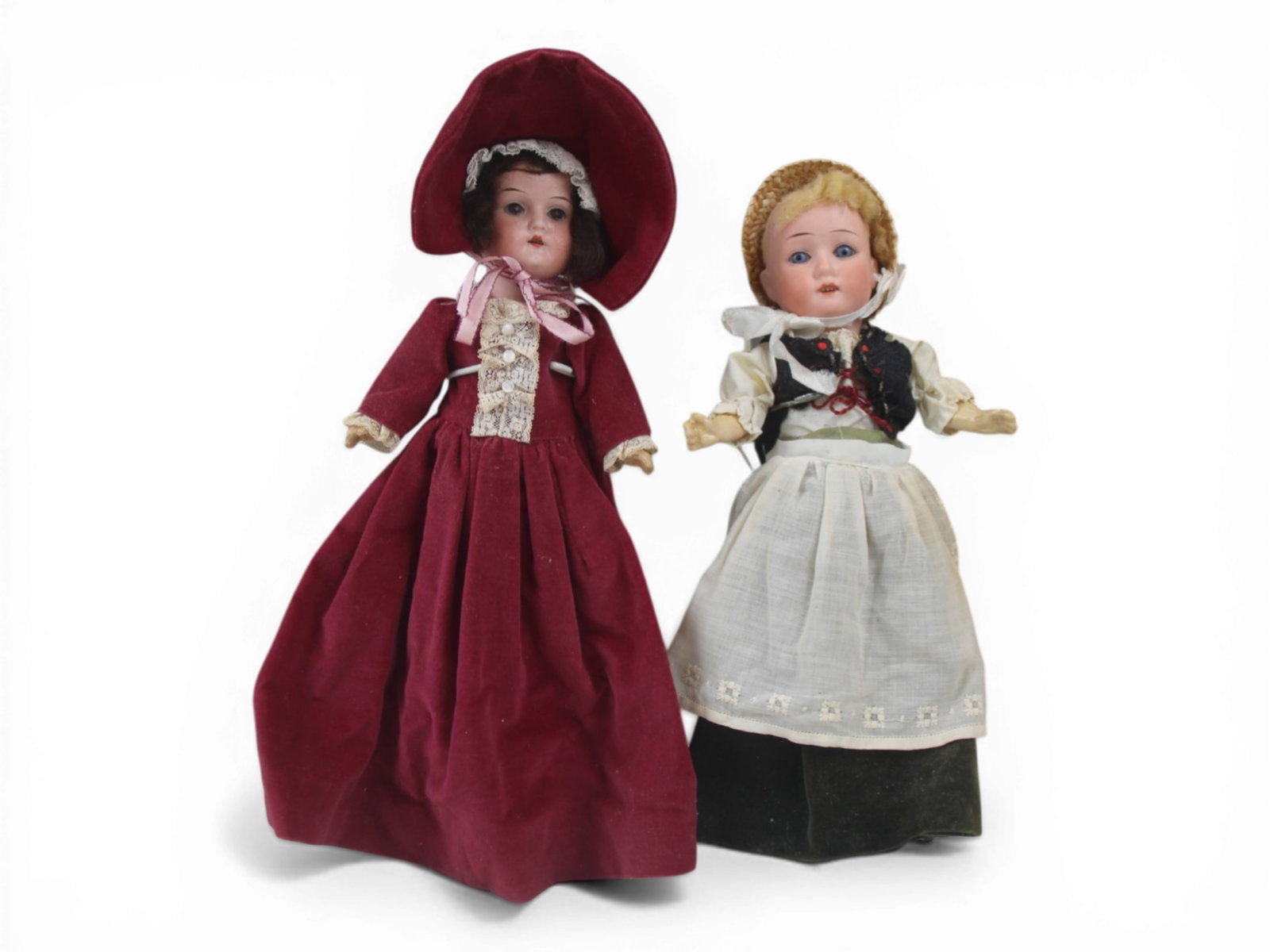 (2) German Bisque Head Dolls (1 of 11)