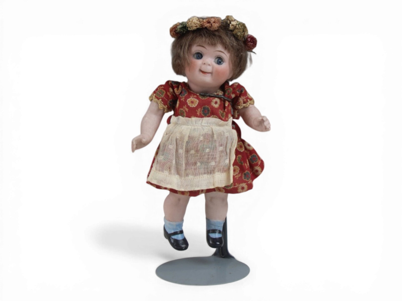 Kestner 189 Googly Girl Doll: 7 inch Kestner 189 googly girl all bisque doll with original regional costume. Circa 1915. Shipping: Weiss Auctions offers full-service, in-house shipping for nearly all items in this auction. For a s