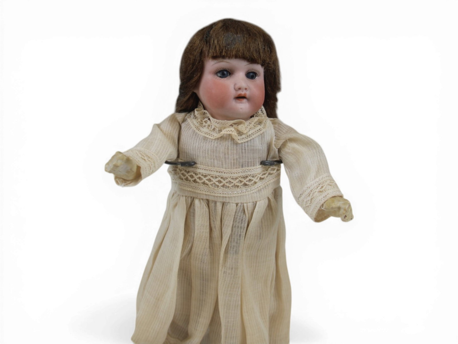 (2) German Bisque Head Dolls - 10