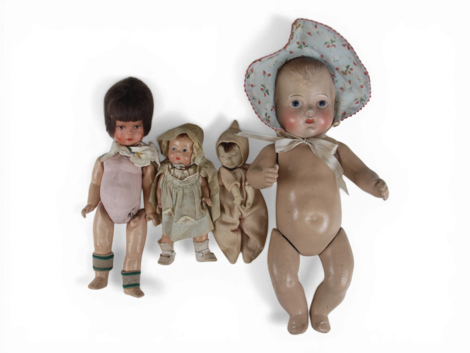 (4) Mixed Composition and Bisque Dolls (1 of 10)