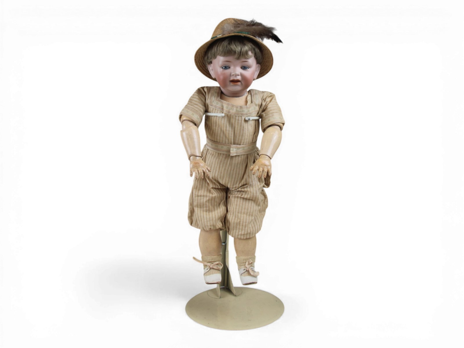 JD Kestner 211 Sammy Toddler Doll: 19 inch bisque socket head on fully jointed toddler body. All original. Excellent condition. Circa 1910. Shipping: Weiss Auctions offers full-service, in-house shipping for nearly all items in this