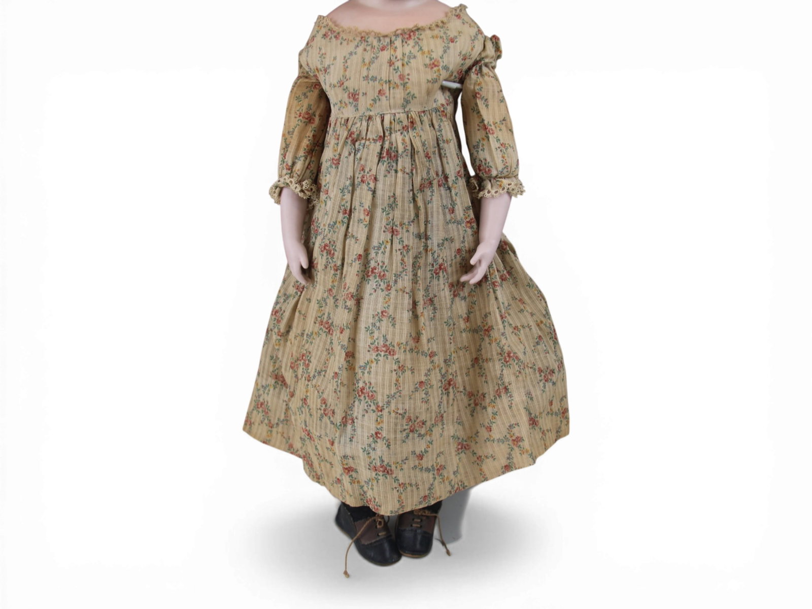 Tinted Bisque Shoulder Head Doll - 3
