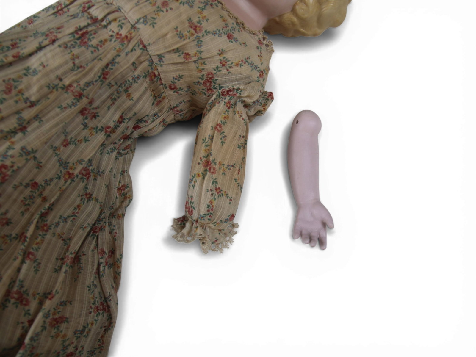 Tinted Bisque Shoulder Head Doll - 5