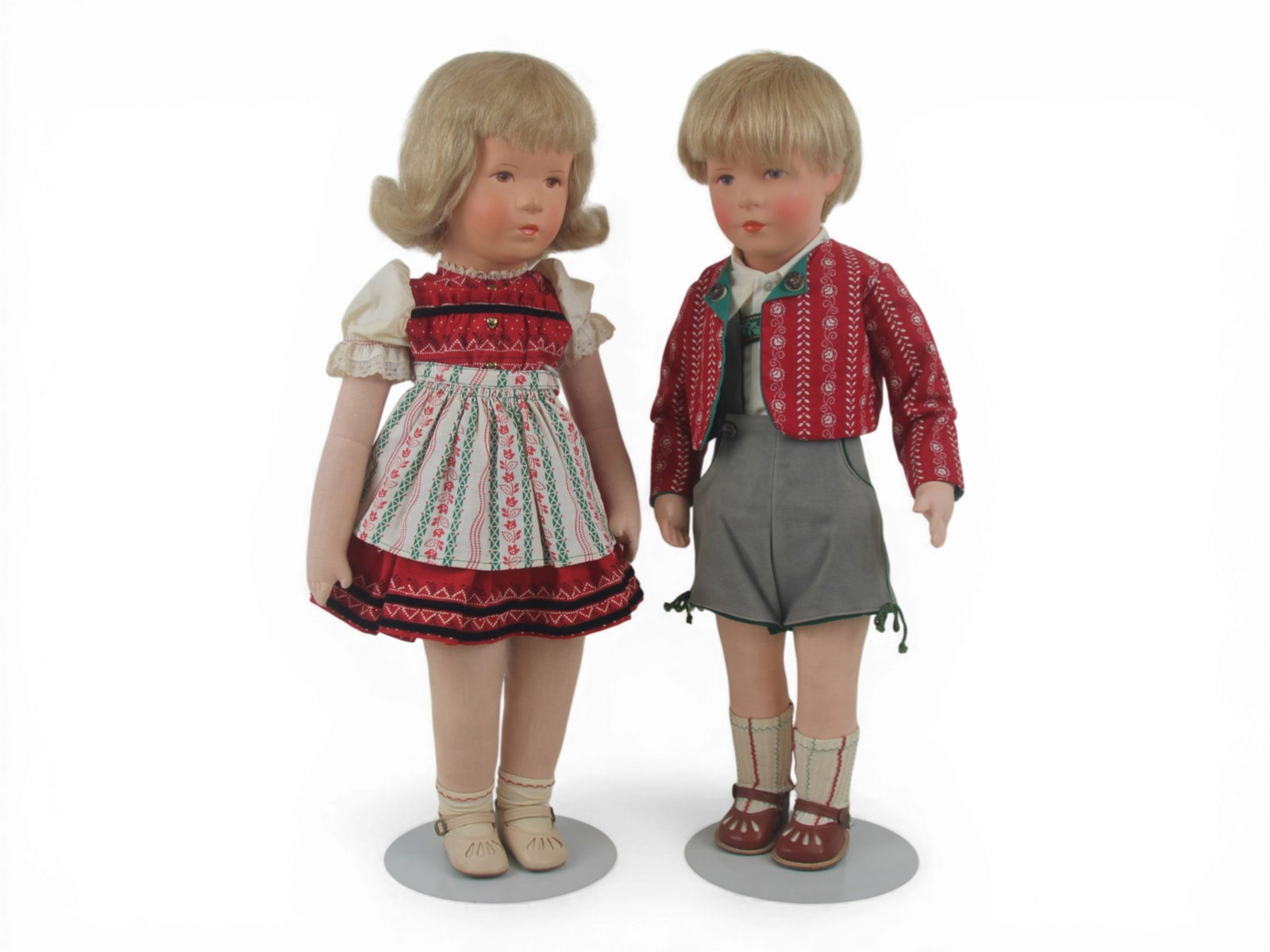 (2) Kathe Kruse Dolls in German Costumes (1 of 10)