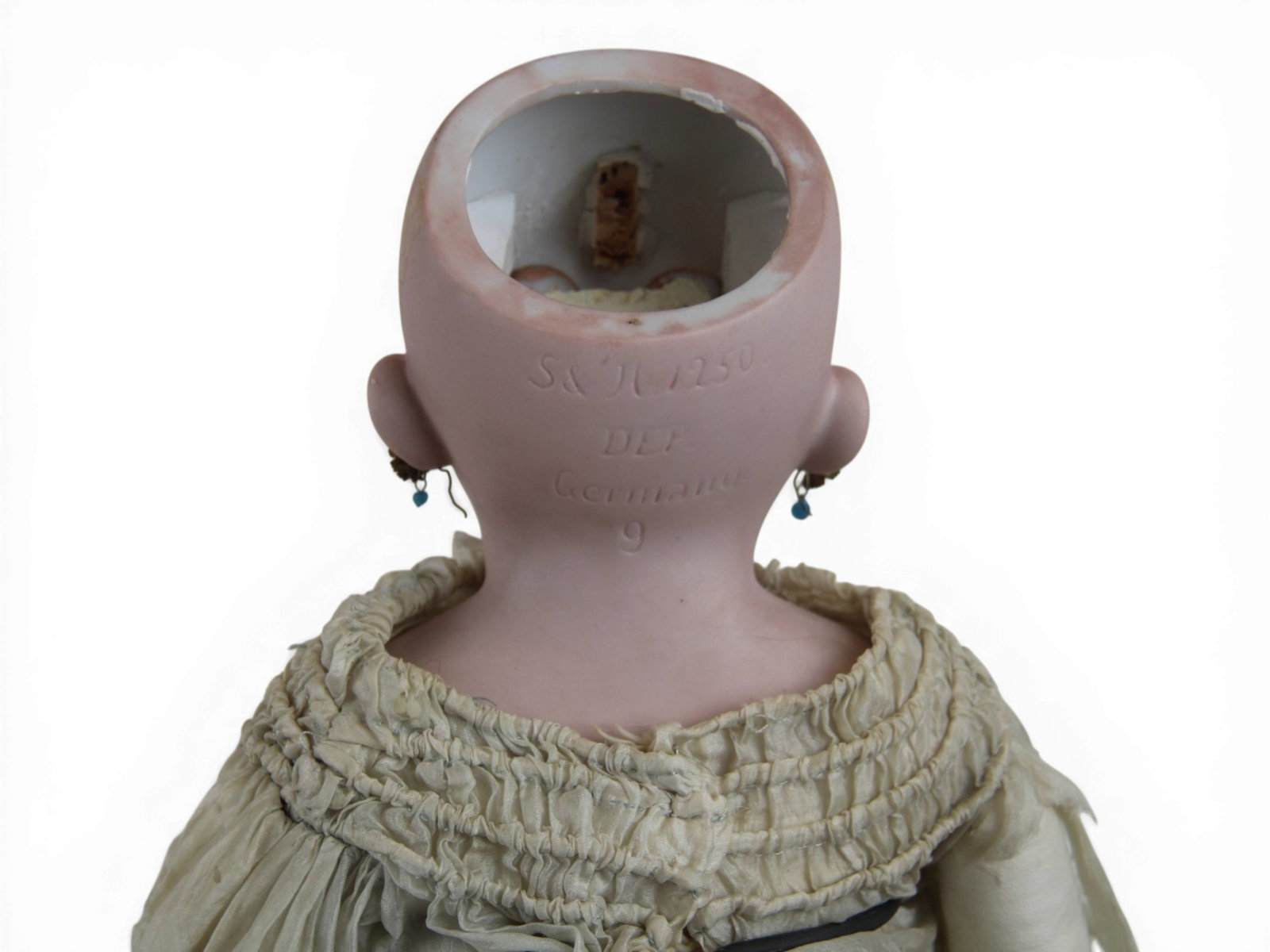 S&H 1250 Santa Shoulder Head Doll - 8