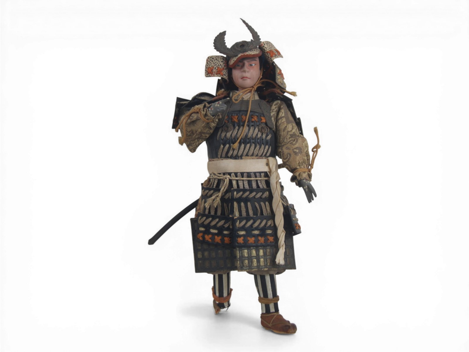 (3) Antique Samurai Dolls - 3