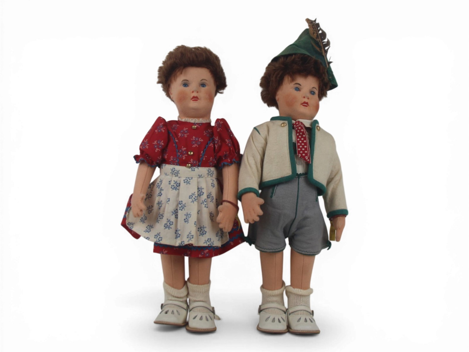 (2) Steiff Felt Dolls in Costume (1 of 11)