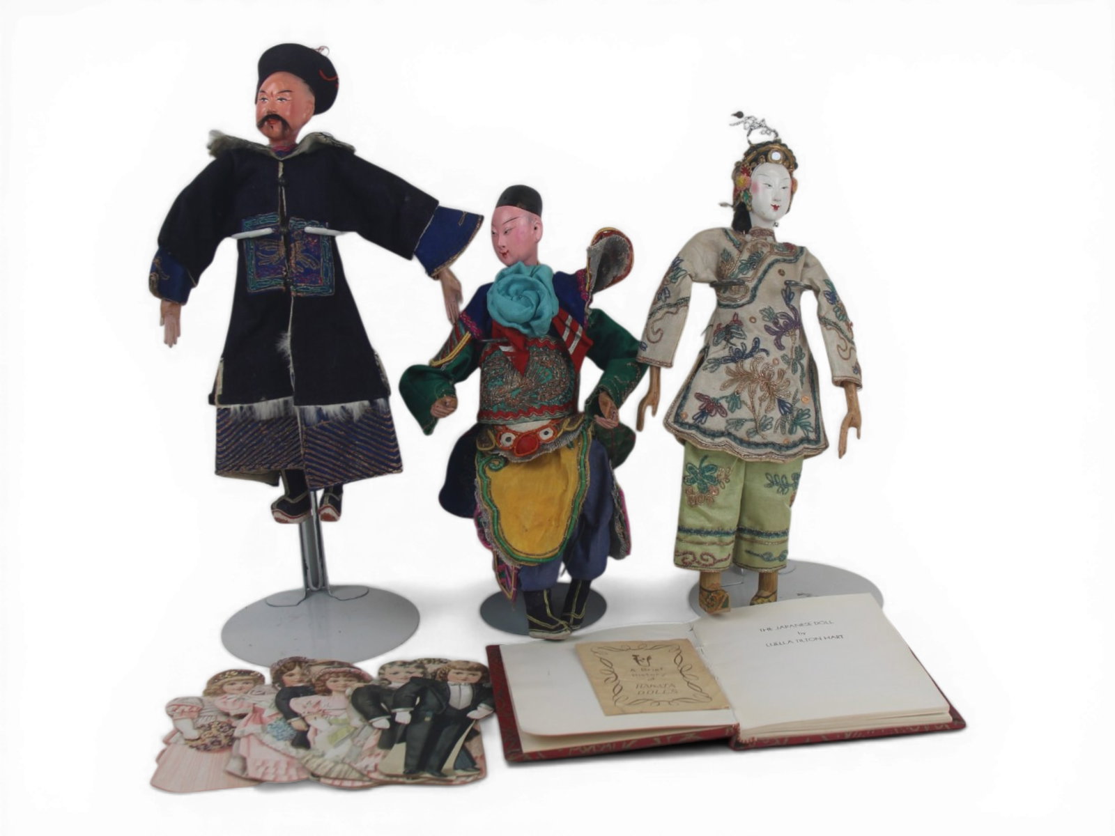 (3) Chinese Opera Dolls with Book (1 of 9)