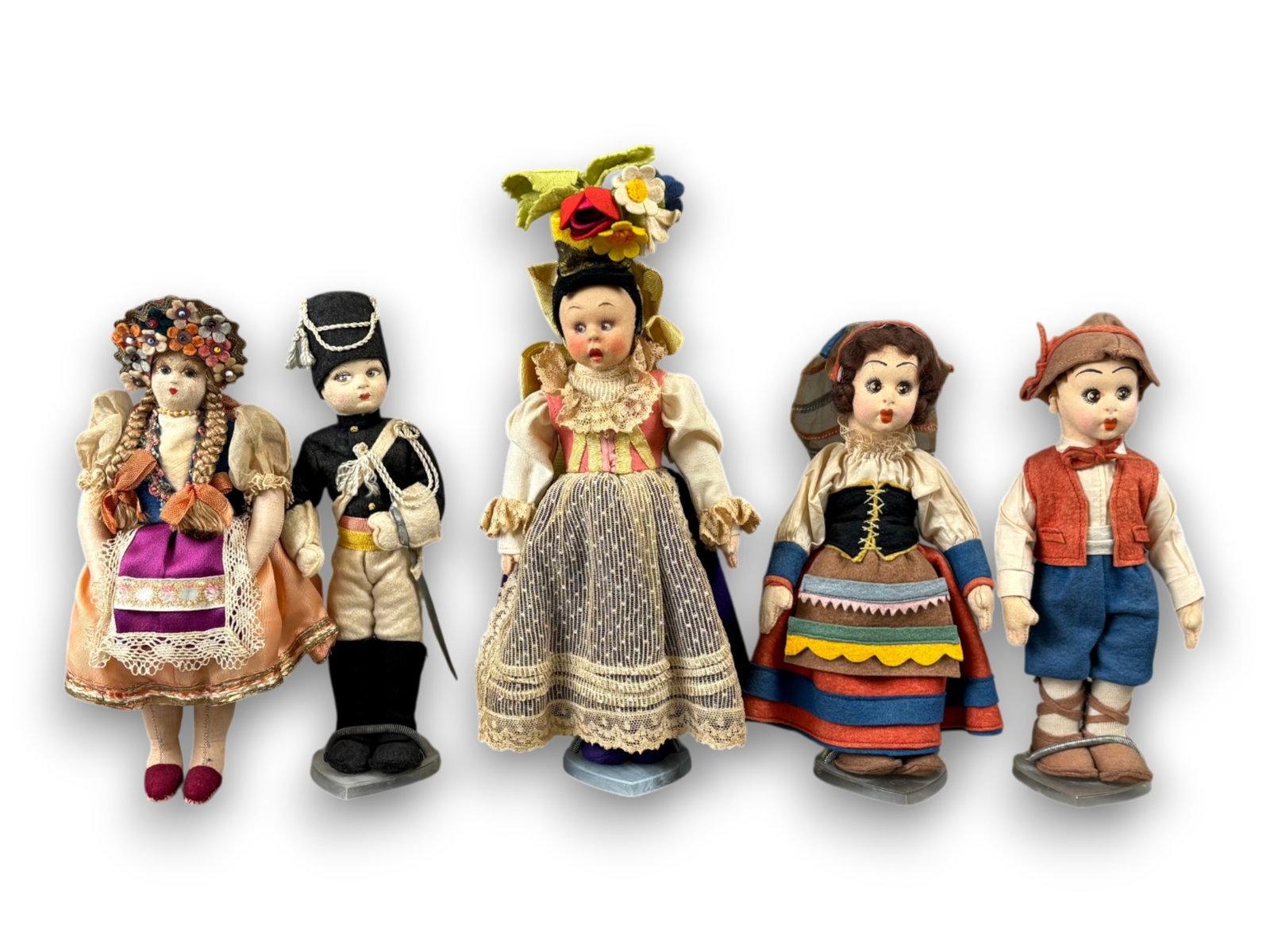 (5) Felt Regional Dolls (1 of 12)