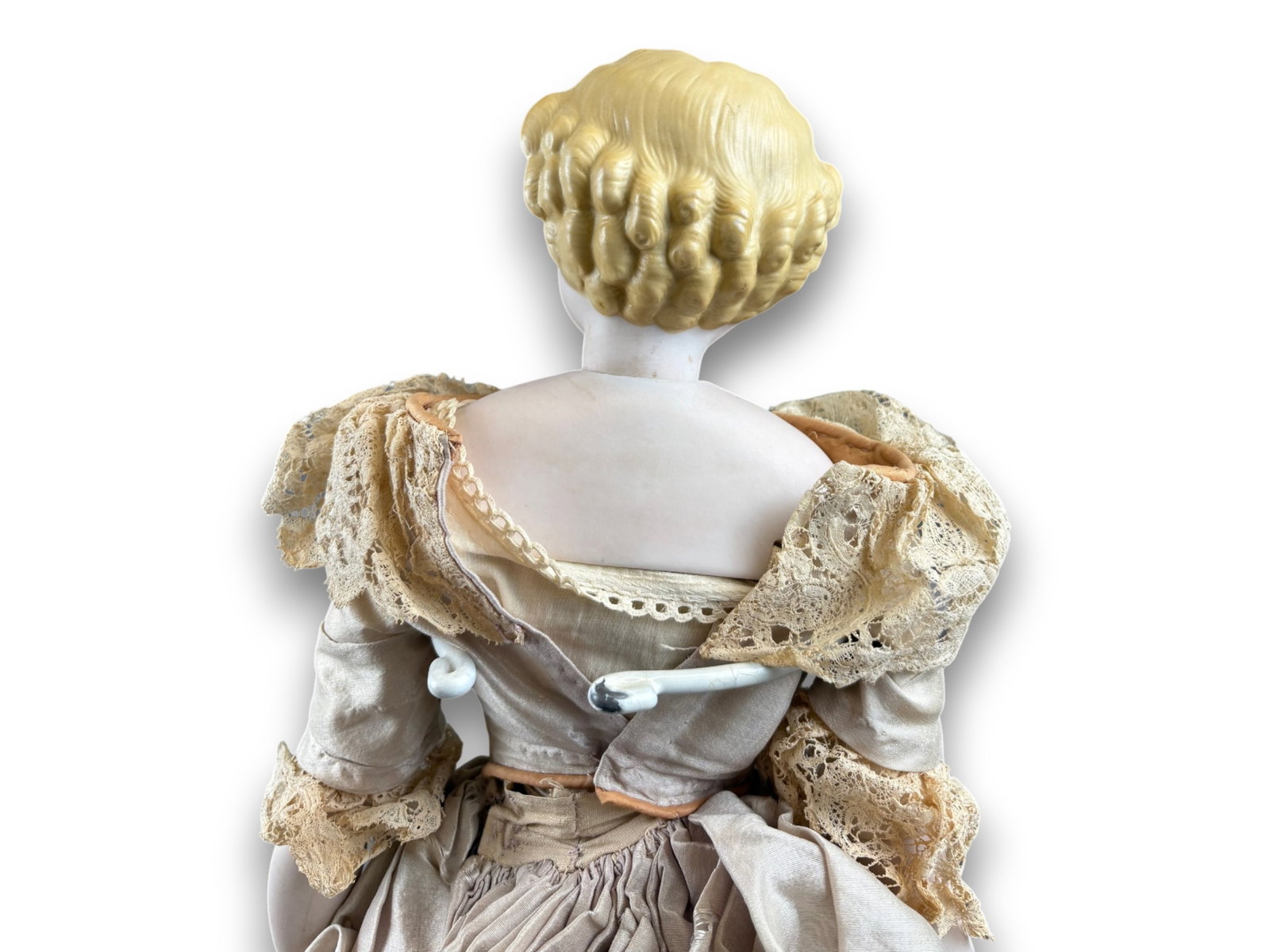 German Tinted Bisque Head Doll - 5
