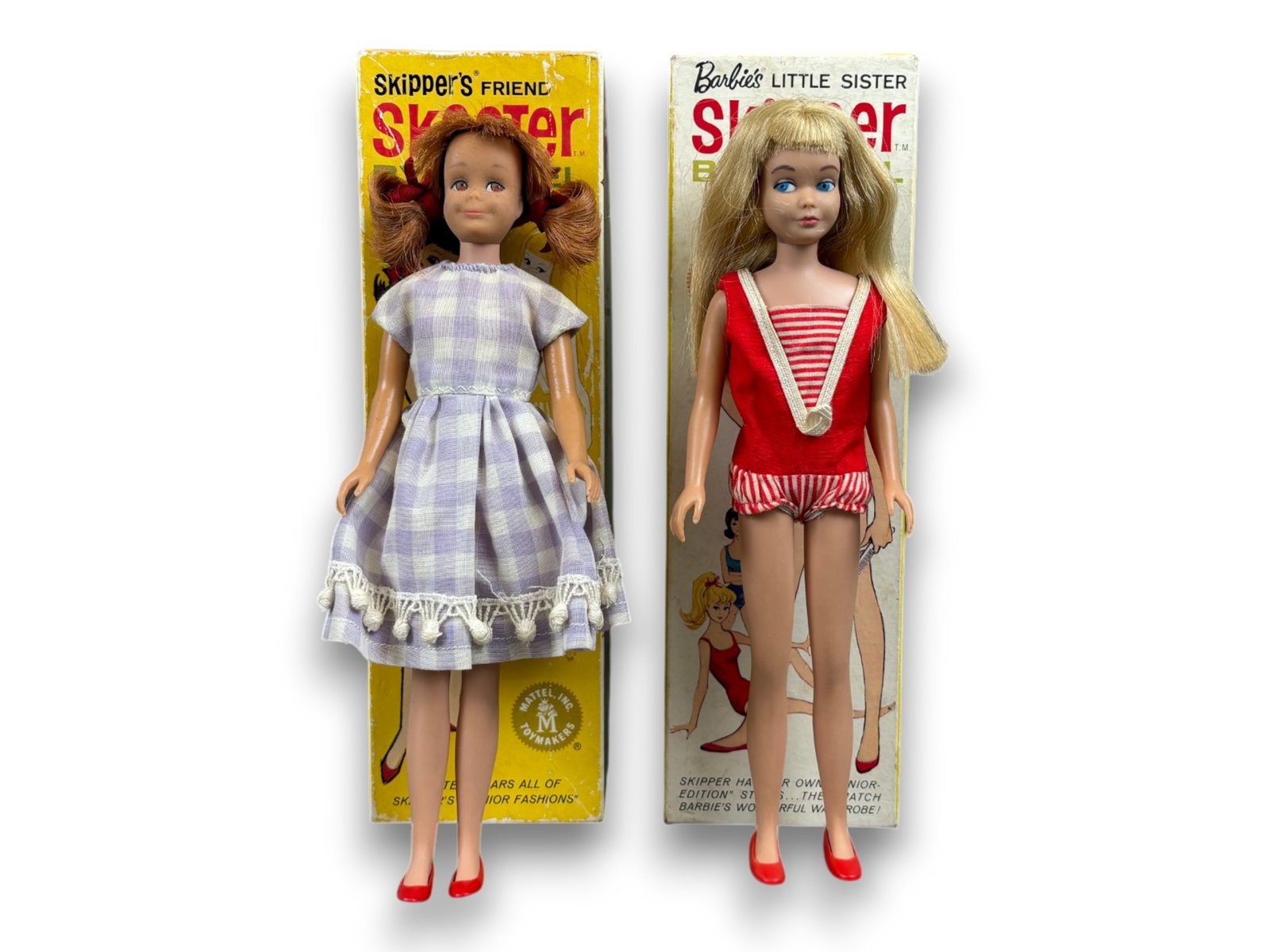 Boxed 1960's Skipper & Skooter Dolls, Mattel (1 of 9)