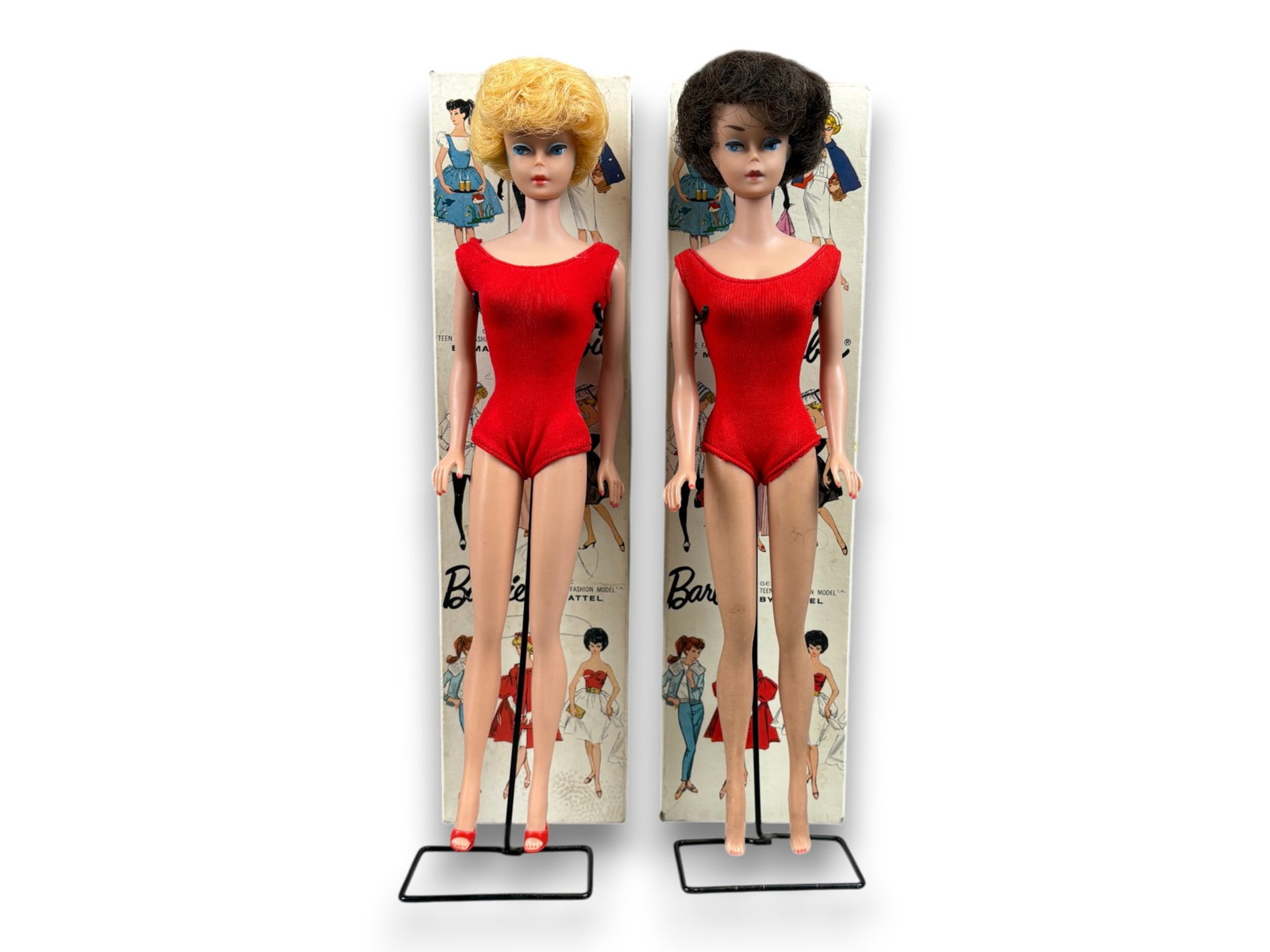 (2) 1960's Barbie #850 Bubble Cut Dolls in Boxes (1 of 12)