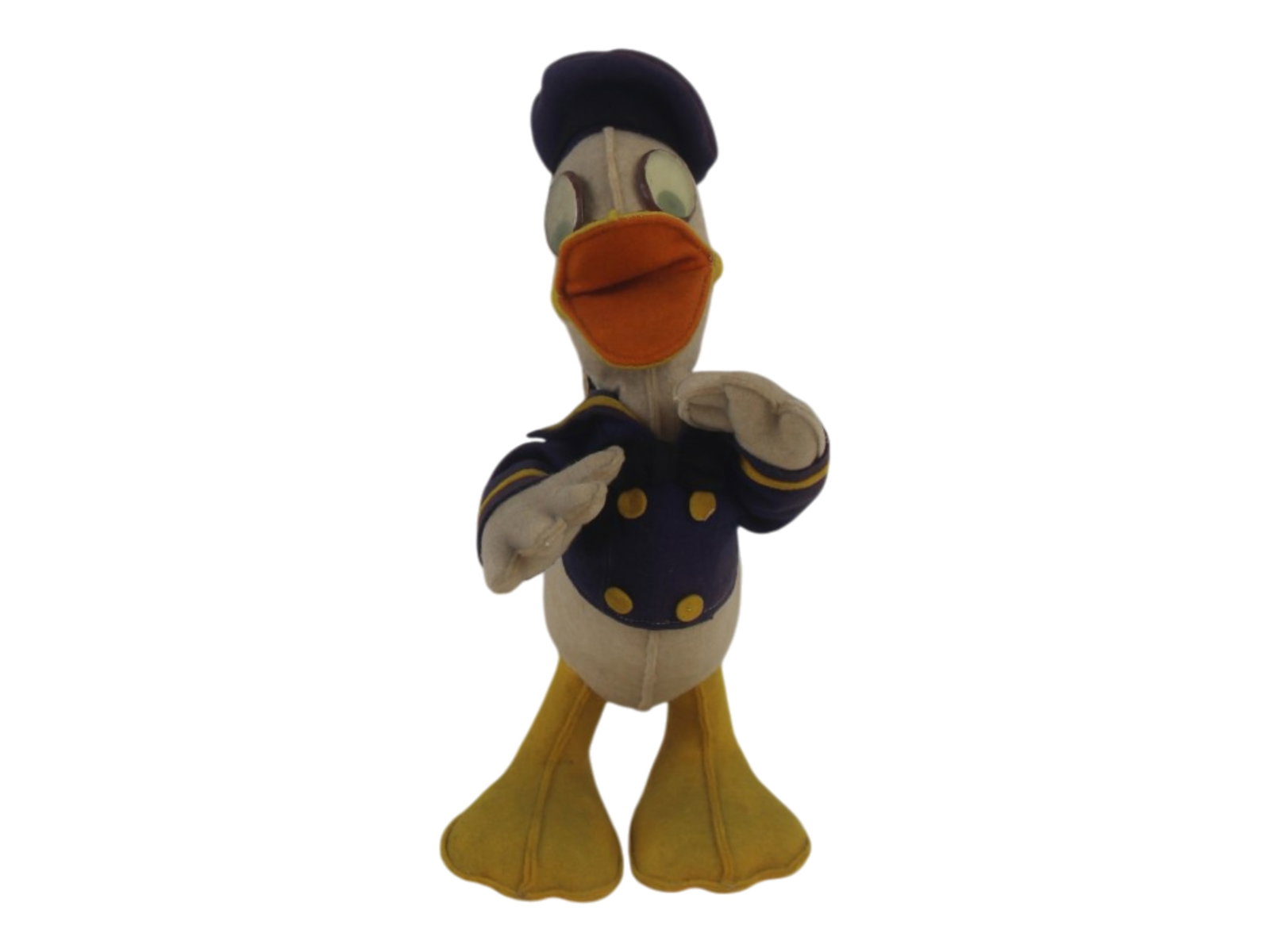 Vintage Lenci Donald Duck Doll: 10" tall with original Lenci Tag. Shipping: Weiss Auctions offers full-service, in-house shipping for nearly all items in this auction. For a shipping quote, please contact us prior to the sale at inf