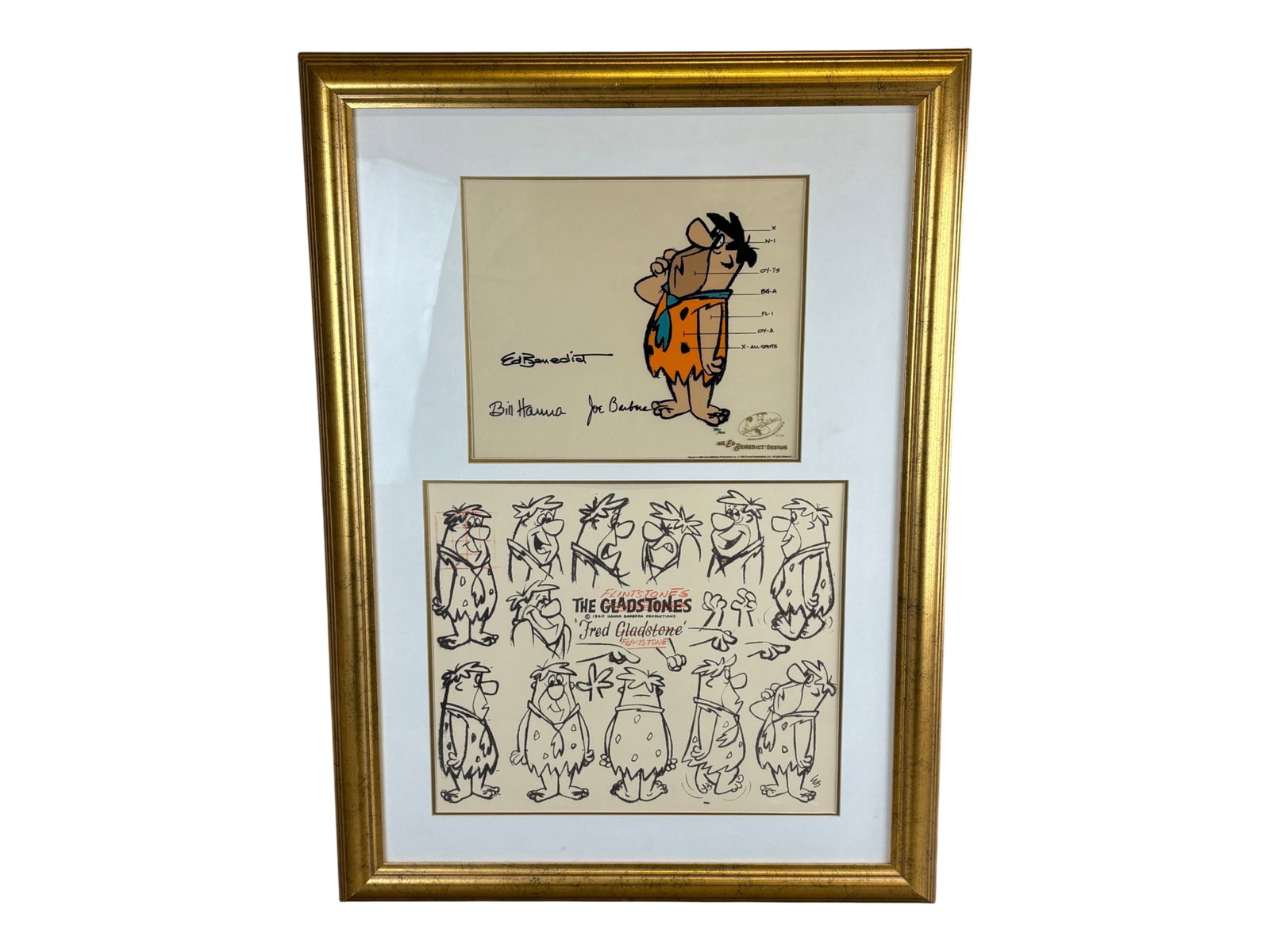 Fred Flintstone Ltd Ed Cel and Model Sheet - 2