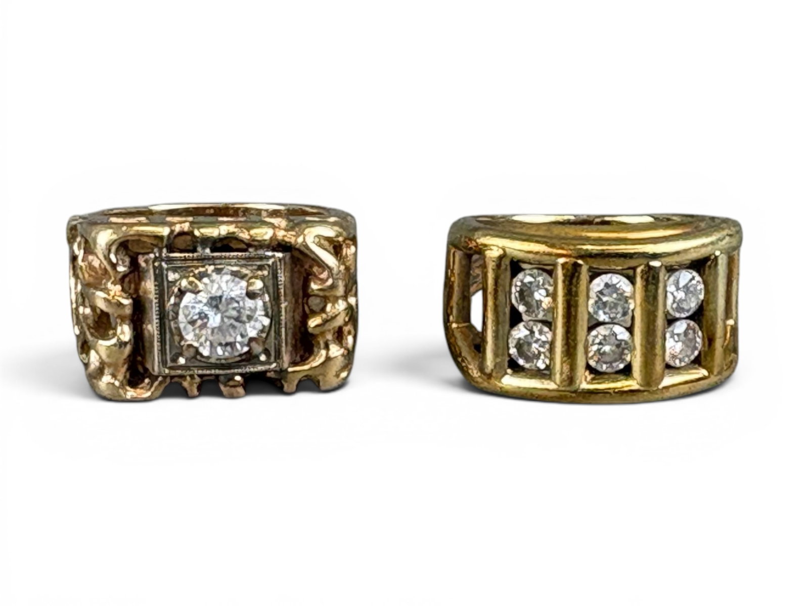 (2) Men's 14K Diamond Rings (1 of 7)