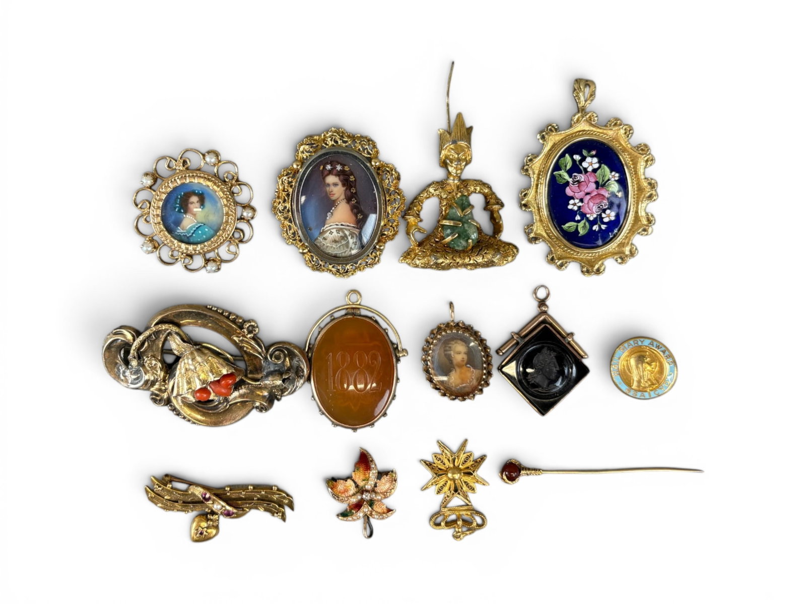 Estate Jewelry Collection incl. Gold Brooches (1 of 7)